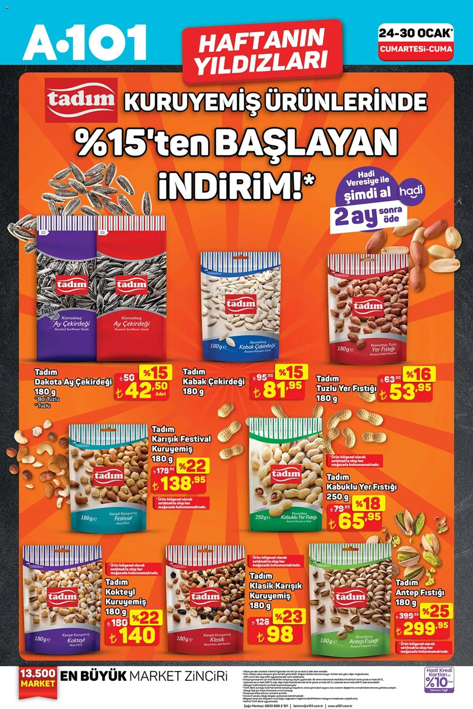A101 Katalog - 24.01.2026 tarihinden itibaren geçerlidir | Sayfa: 4 | Ürünler: Kabak, Yer fıstığı