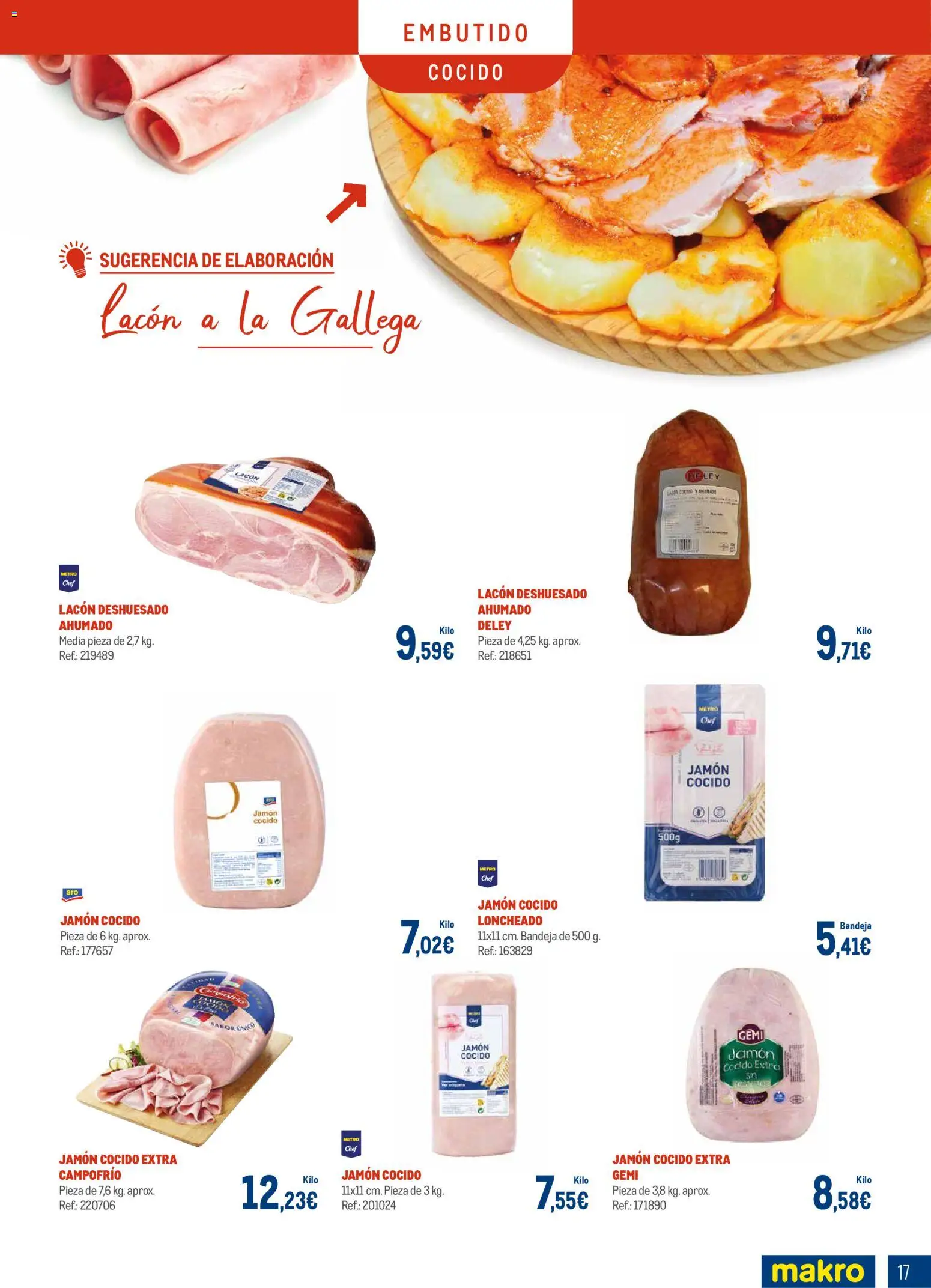 Makro - Charcuteria Cataluña │ válido desde el 01.12.2025 | Página: 17 | Productos: Jamón, Jamón cocido, Bandeja, Loncheado