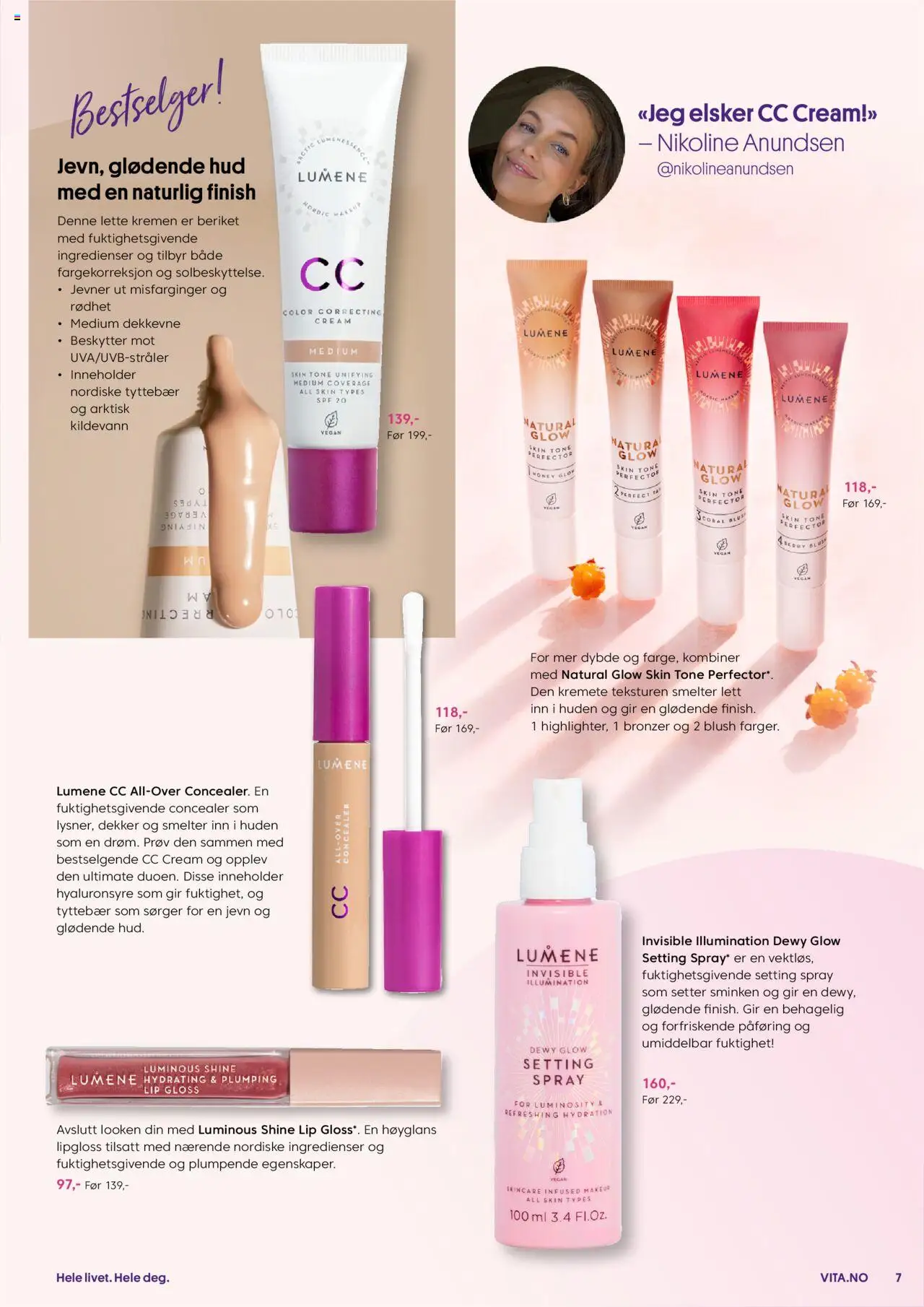 {H1} | Side: 7 | Produkter: Tyttebær, Strandväska, Foundation, Bronzer