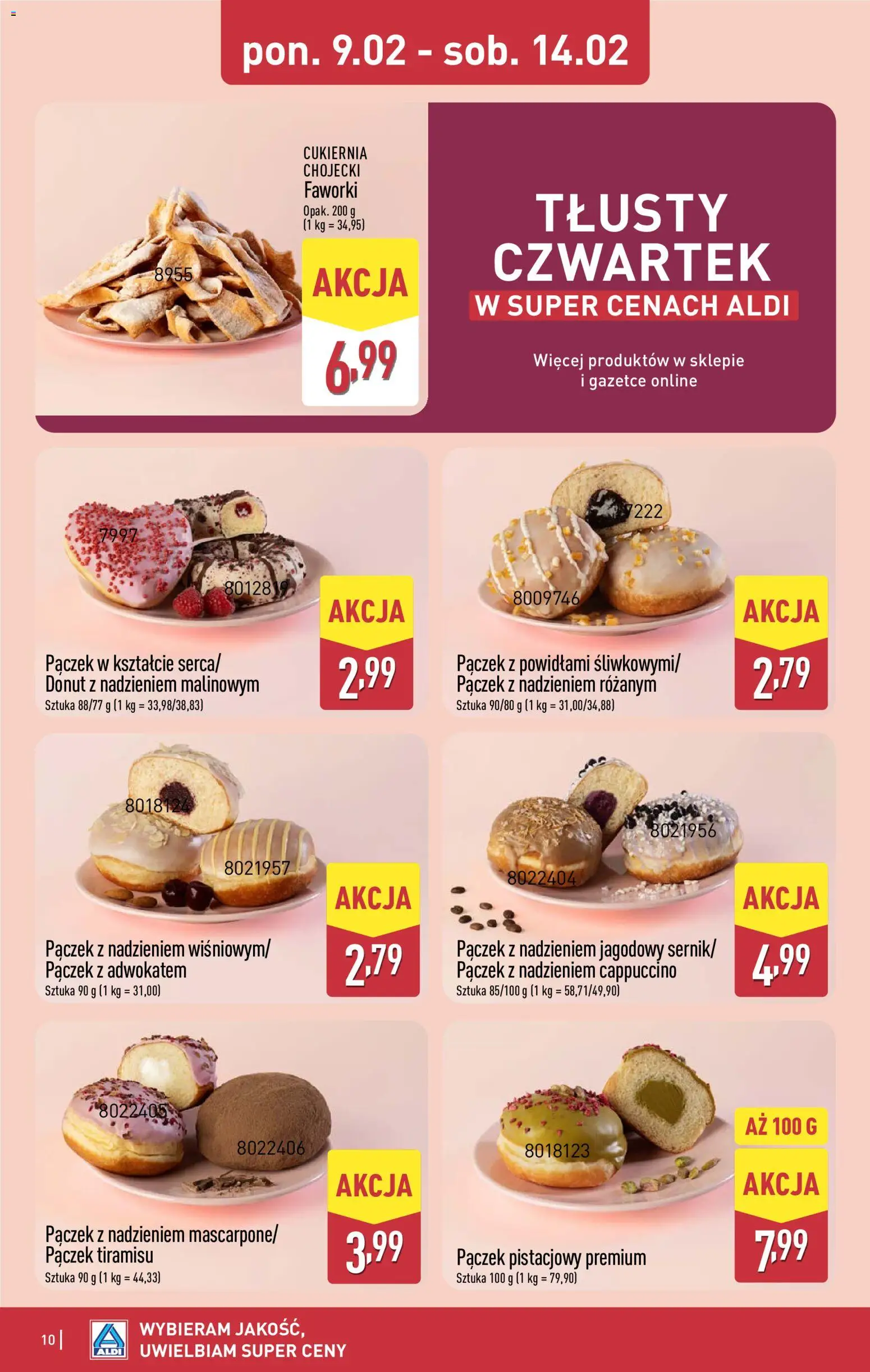Aldi Gazetka - Okazje na weekend od 12.02.2026 | Strona: 10 | Produkty: Tiramisu, Cappuccino, Donut