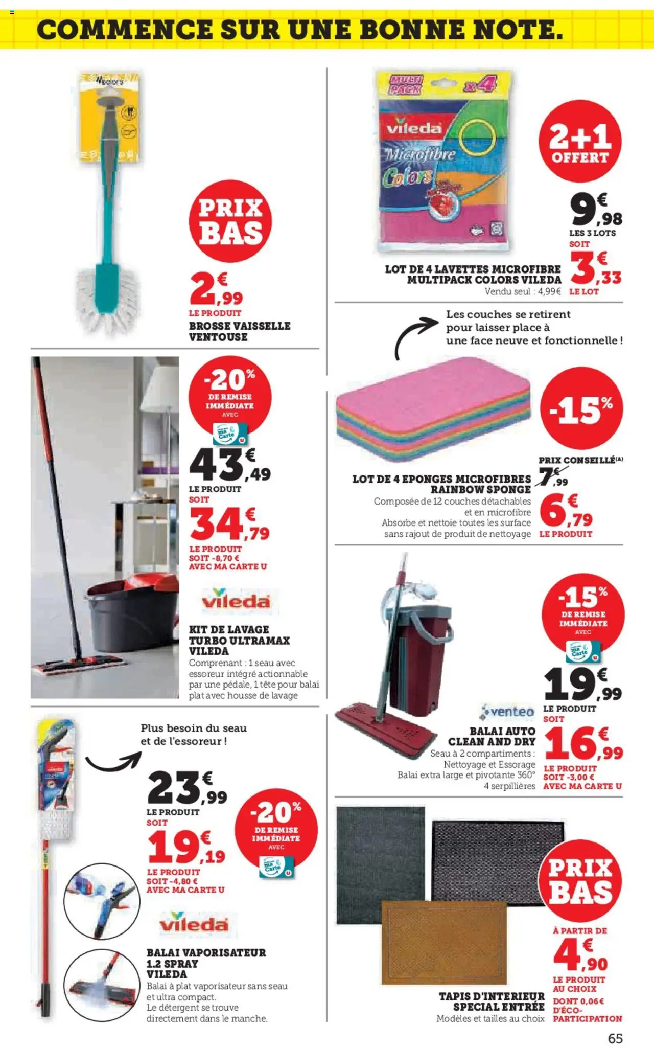  | Page: 65 | Produits: Détergent, Vaporisateur, Balai, Tapis