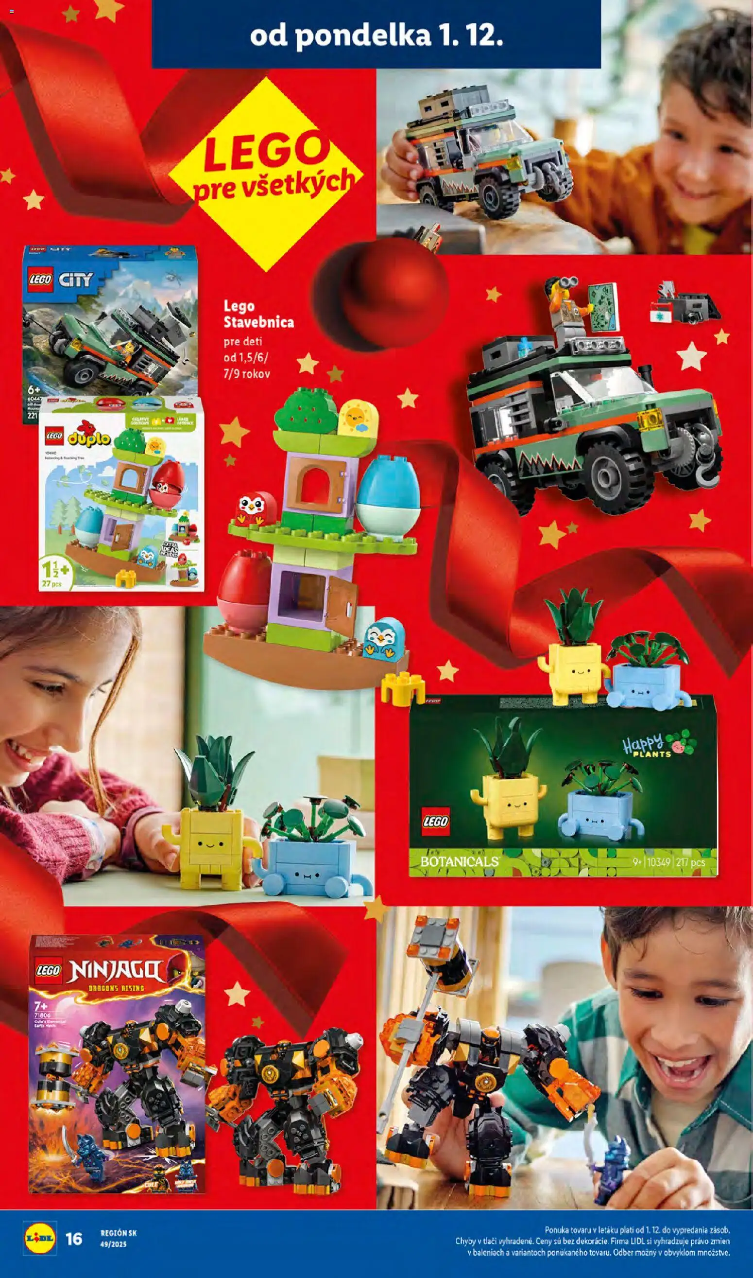 Nové Lidl akcie – leták je platný od 24.11.2025 | Strana: 16 | Produkty: LEGO, LEGO DUPLO