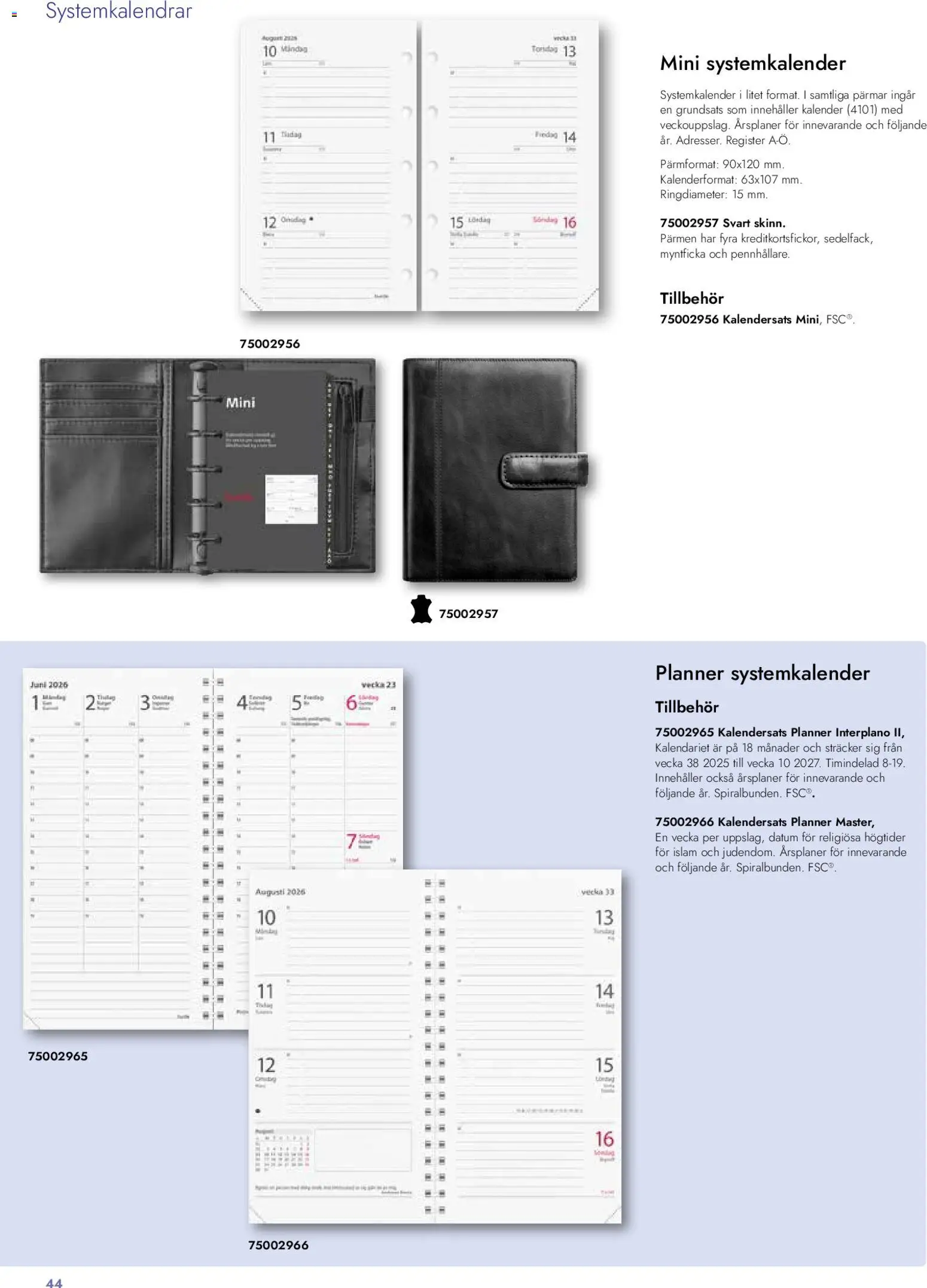 Lyreco reklamblad aktuell från 26.01.2026 | Sida: 44 | Produkter: Kalender