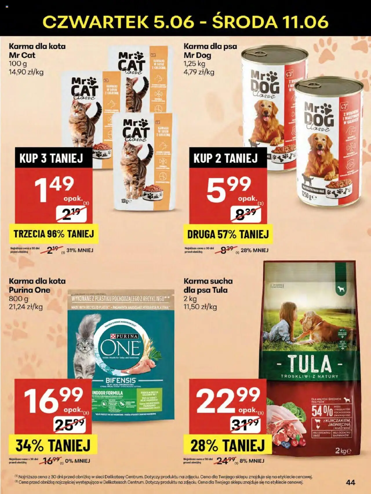 Delikatesy Centrum Gazetka - Sklepy Własne od 05.06.2025 | Strona: 44 | Produkty: Jagnięcina, Delikatesy, Karma dla kota, Karma dla psa
