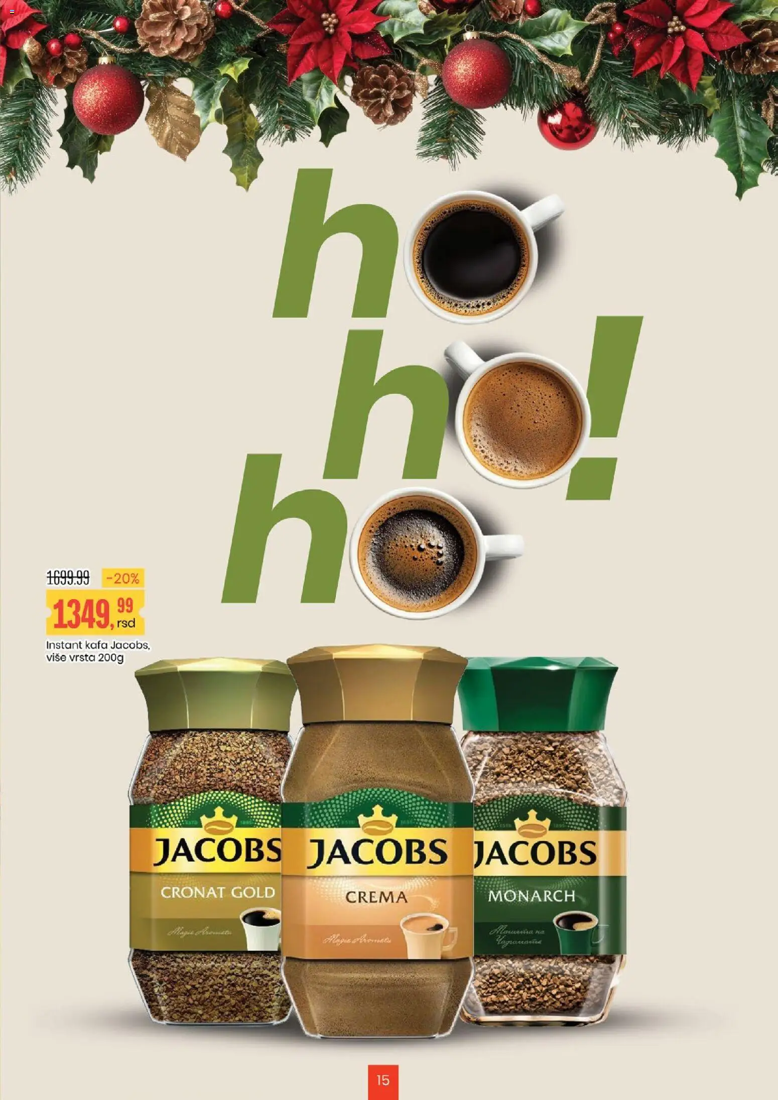 Aroma Market katalog - važi od 19.12.2025 | Strana: 15 | Proizvode: Instant kafa, Kafa