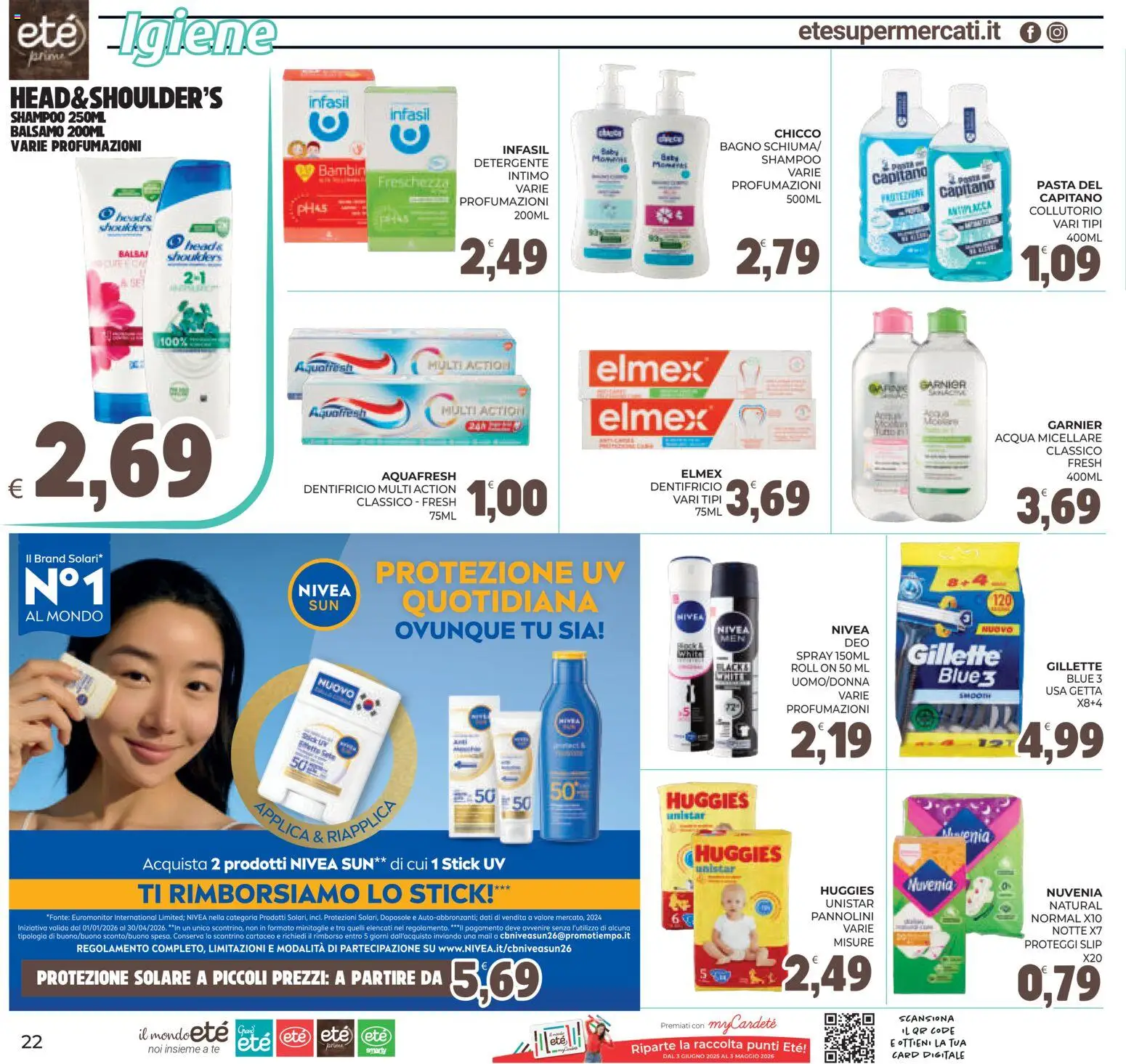 Volantino Eté del 07.04.2026 | Pagina: 22 | Prodotti: Acqua micellare, Collutorio, Proteggi slip, Bagno