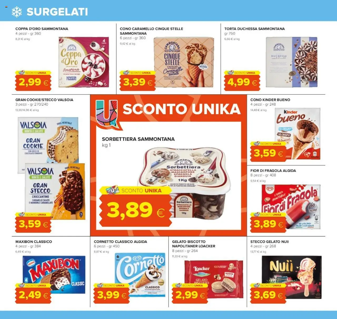 Volantino Oasi del 07.08.2025 | Pagina: 12 | Prodotti: Cornetto, Gelato, Amarena, Stracciatella