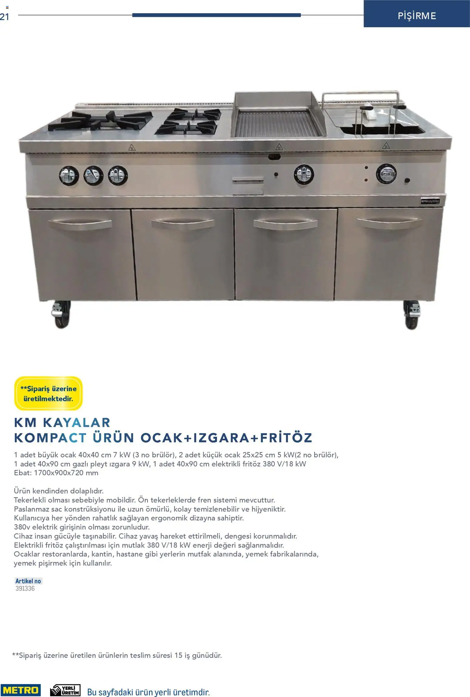Metro - Profesyonel Çözümler - 26.12.2025 tarihinden itibaren geçerlidir | Sayfa: 21 | Ürünler: Fritöz, Ocak, Izgara
