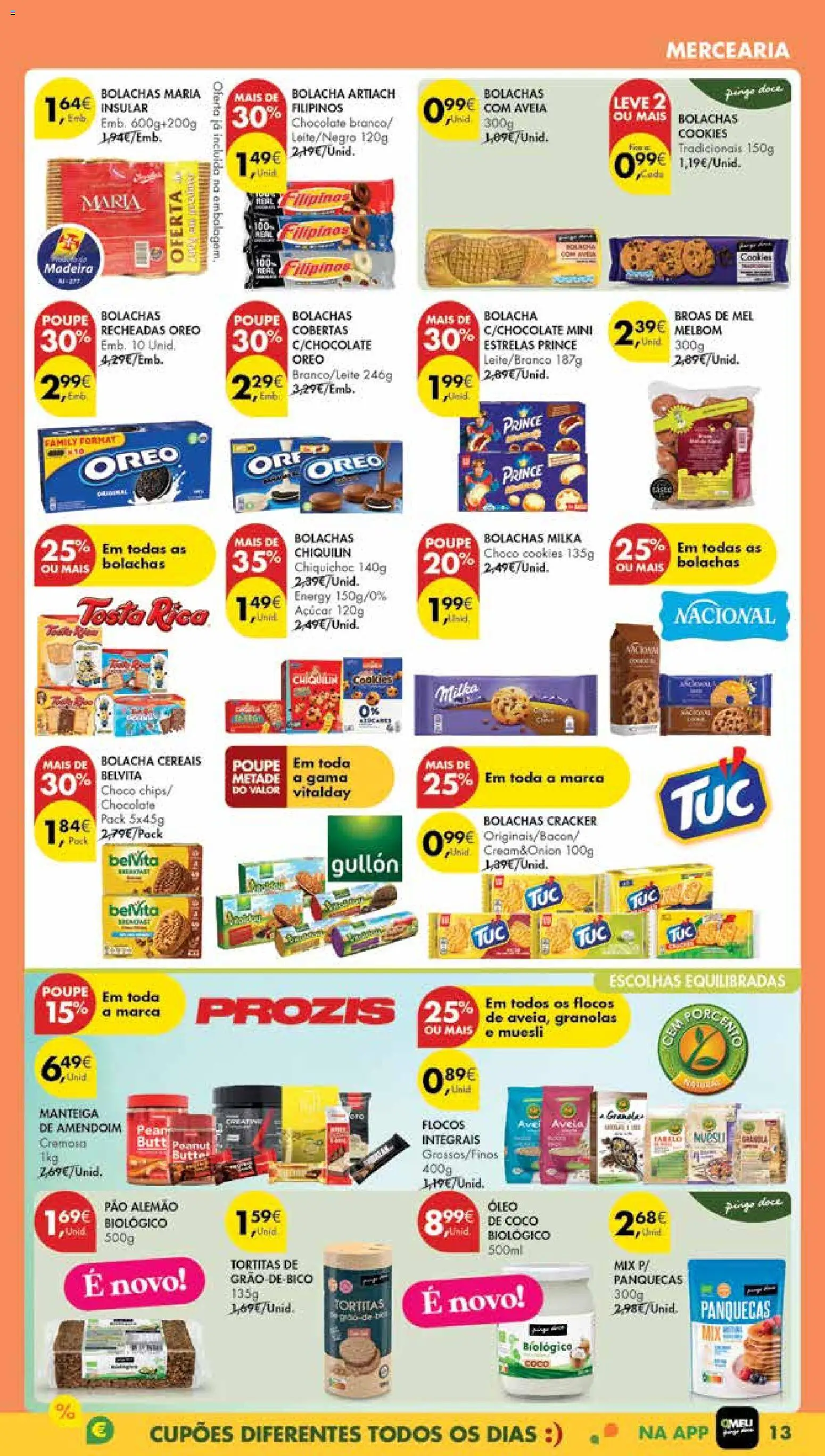 Pingo Doce Poupe Esta Semana Madeira │ válido de 28.10.2025 | Página: 13 | Produtos: Panquecas, Manteiga, Óleo, Flocos