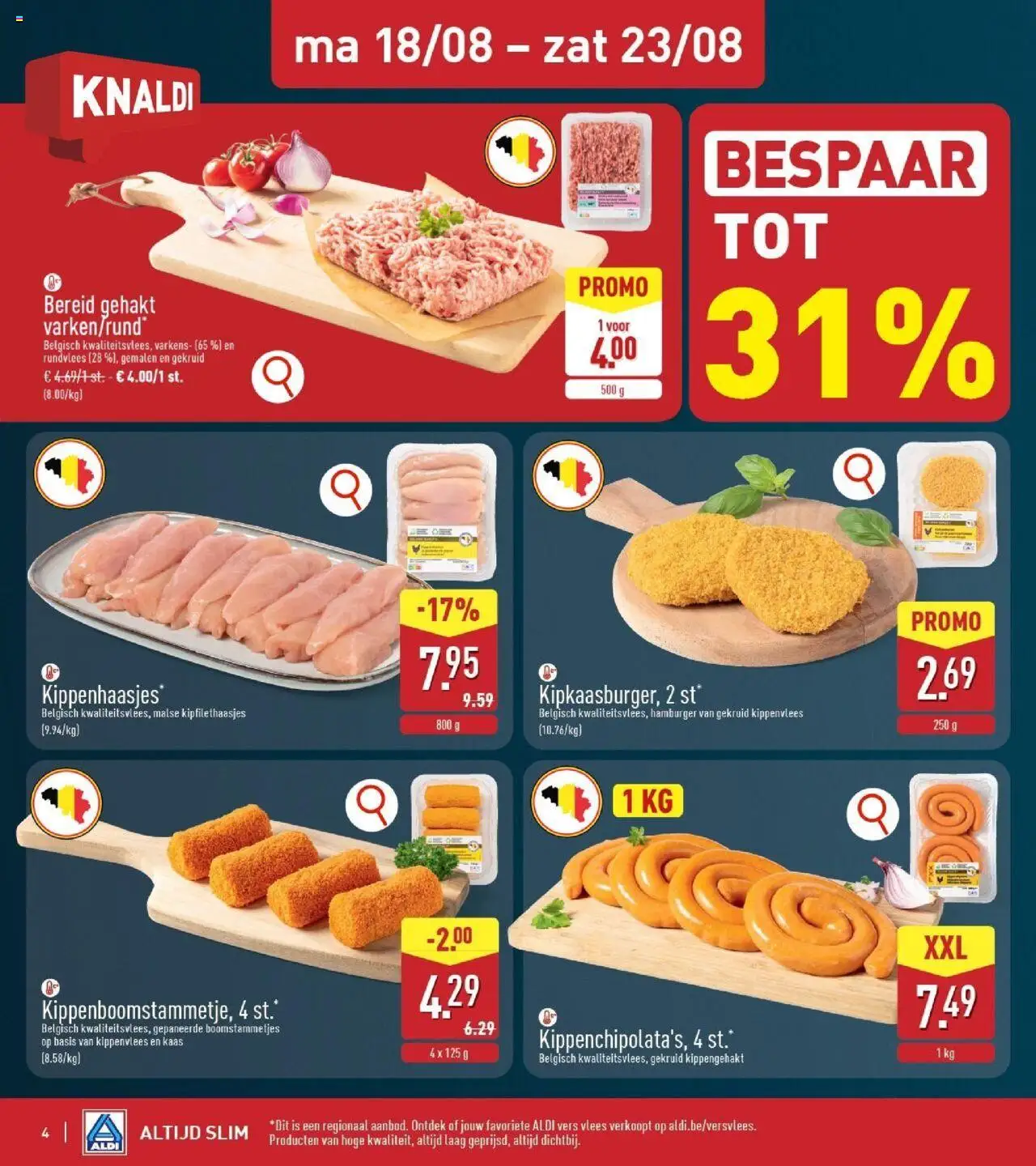  | Pagina: 4 | Producten: Gehakt, Hamburger, Sós kalács, Kaas