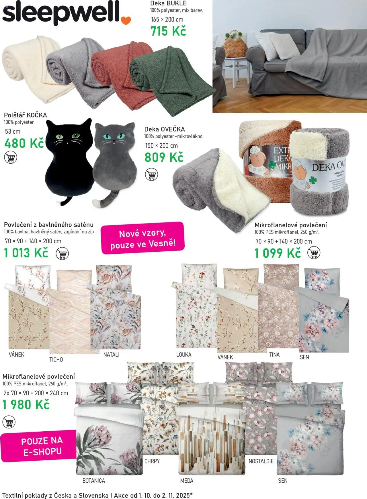 Vesna leták od 01.10.2025 | Strana: 8 | Produkty: Povlečení, Deka, Polštář, Pes
