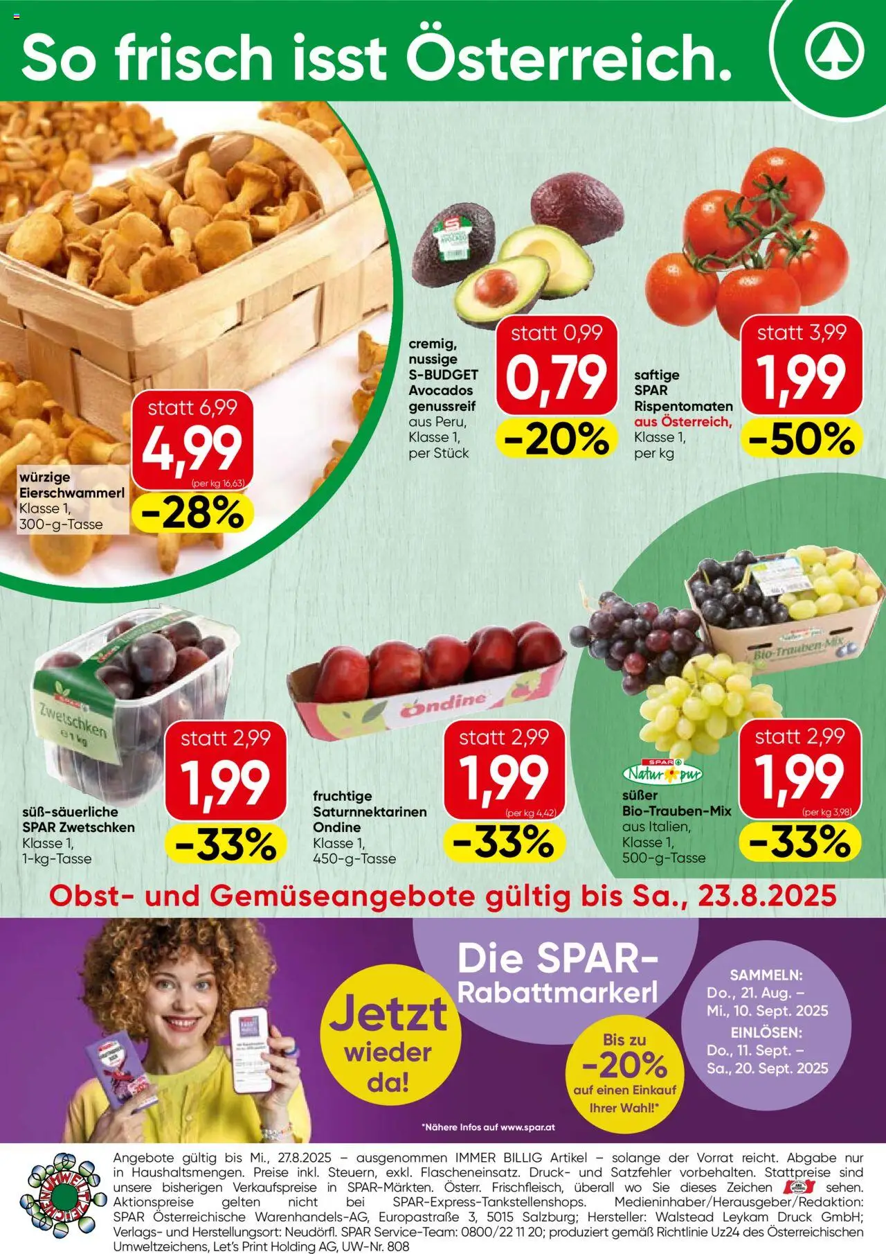 Spar Flugblatt - Burgenland gültig ab 21.08.2025 | Seite: 16 | Produkte: Obst