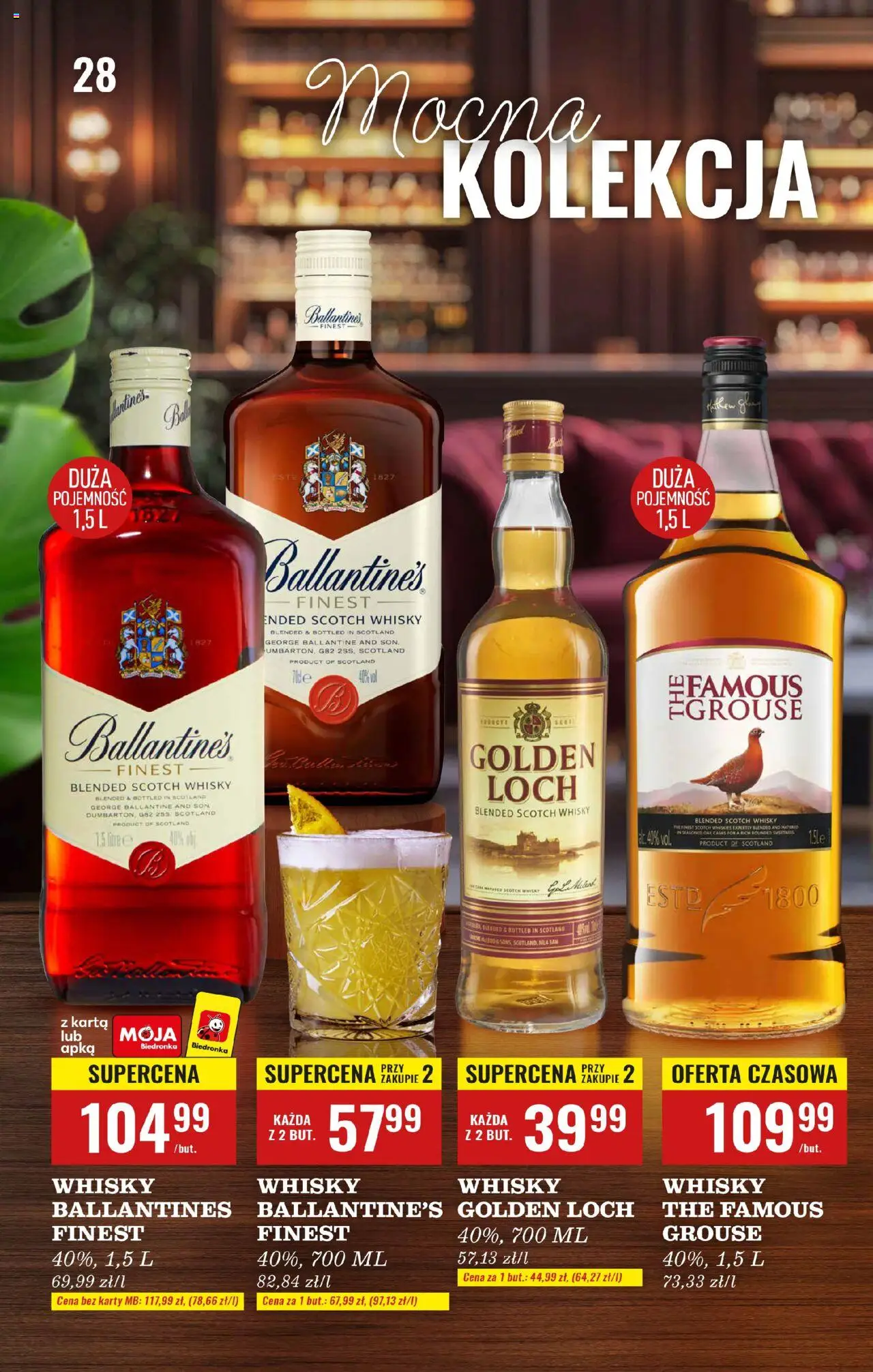 Biedronka gazetka - Czas na toast od 06.10.2025 | Strona: 28 | Produkty: Karta, Whisky Ballantines, Whisky