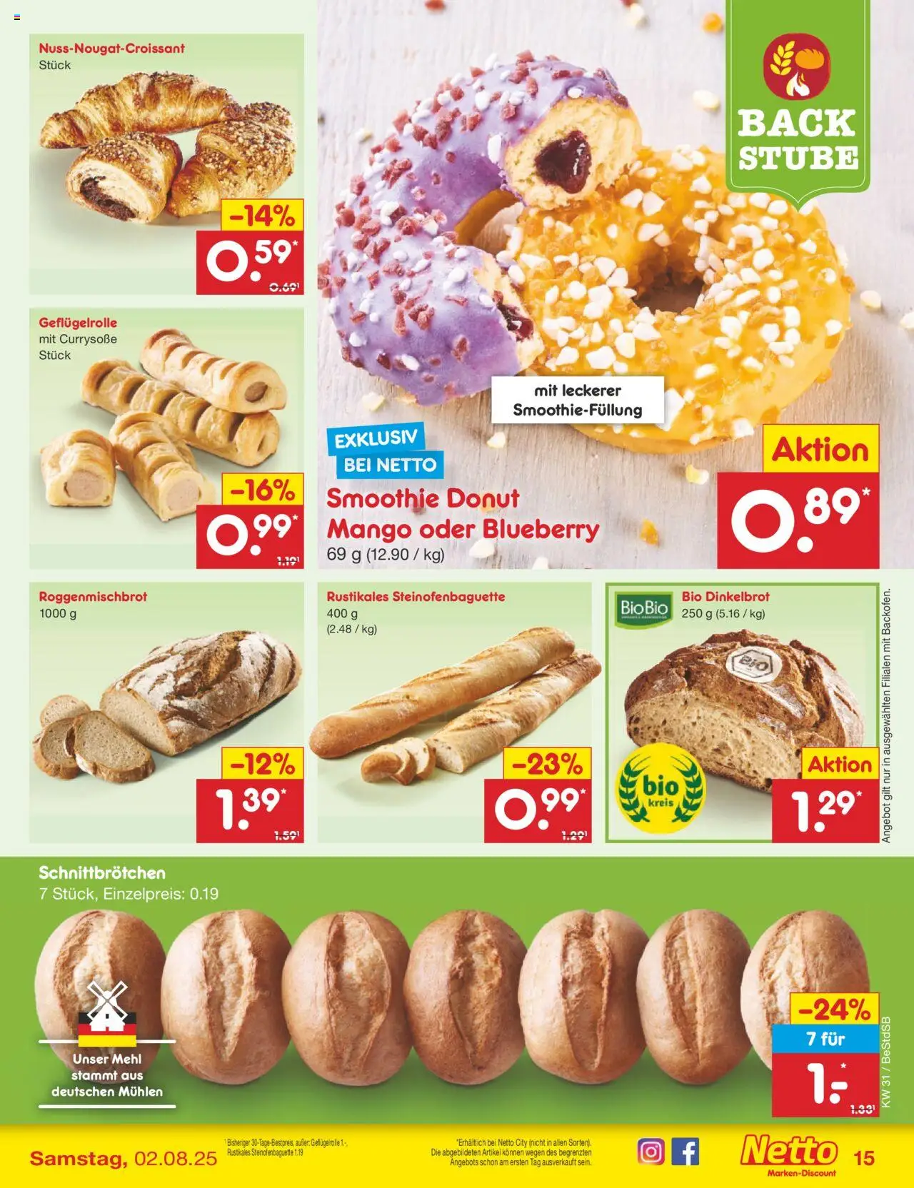 Netto Marken-Discount Prospekt 	 - gültig ab dem 28.07.2025 | Seite: 25 | Produkte: Mehl, Mango