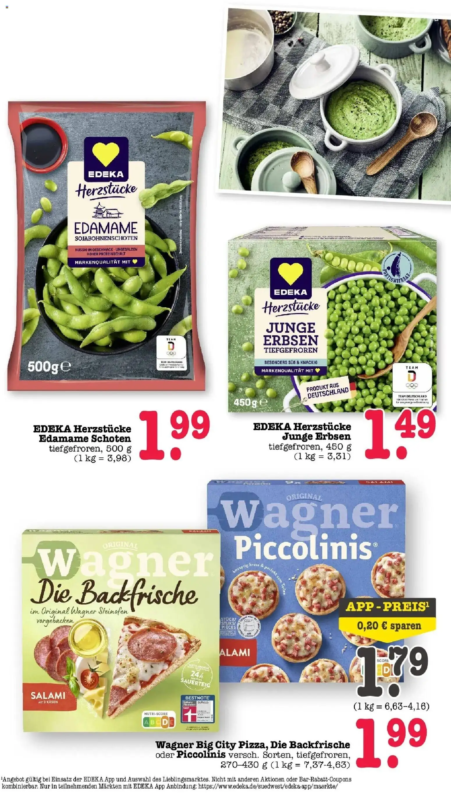 Edeka prospekt Bühlertal	 – gültig ab 05.04.2026 | Seite: 30 | Produkte: Piccolinis, Salami, Pizza, Erbsen