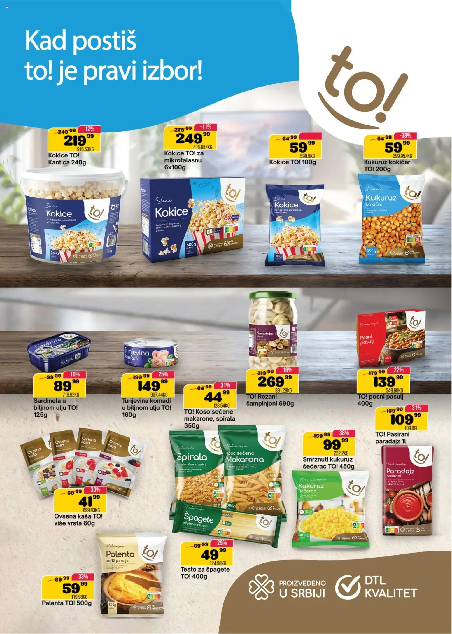 Senta Promet katalog - važi od 25.03.2026 | Strana: 2 | Proizvode: Ovsena kaša, Palenta, Šampinjoni, Paradajz