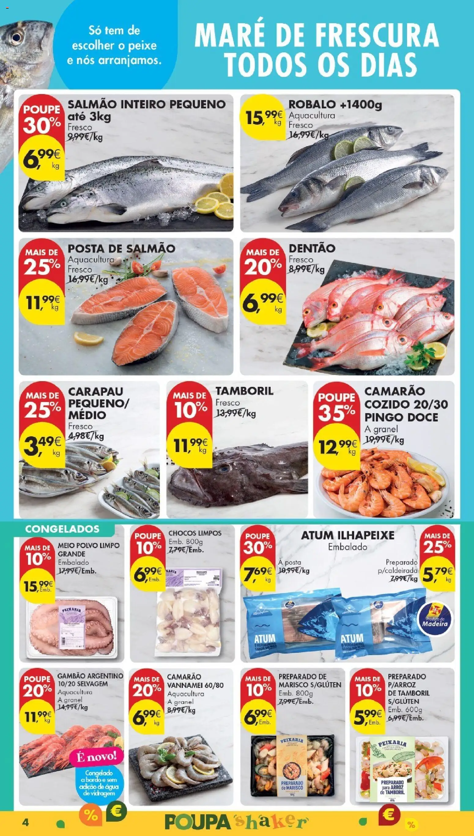 Pingo Doce Poupe Esta Semana Madeira │ válido de 13.01.2026 | Página: 4 | Produtos: Agua, Salmão, Arroz, Peixe