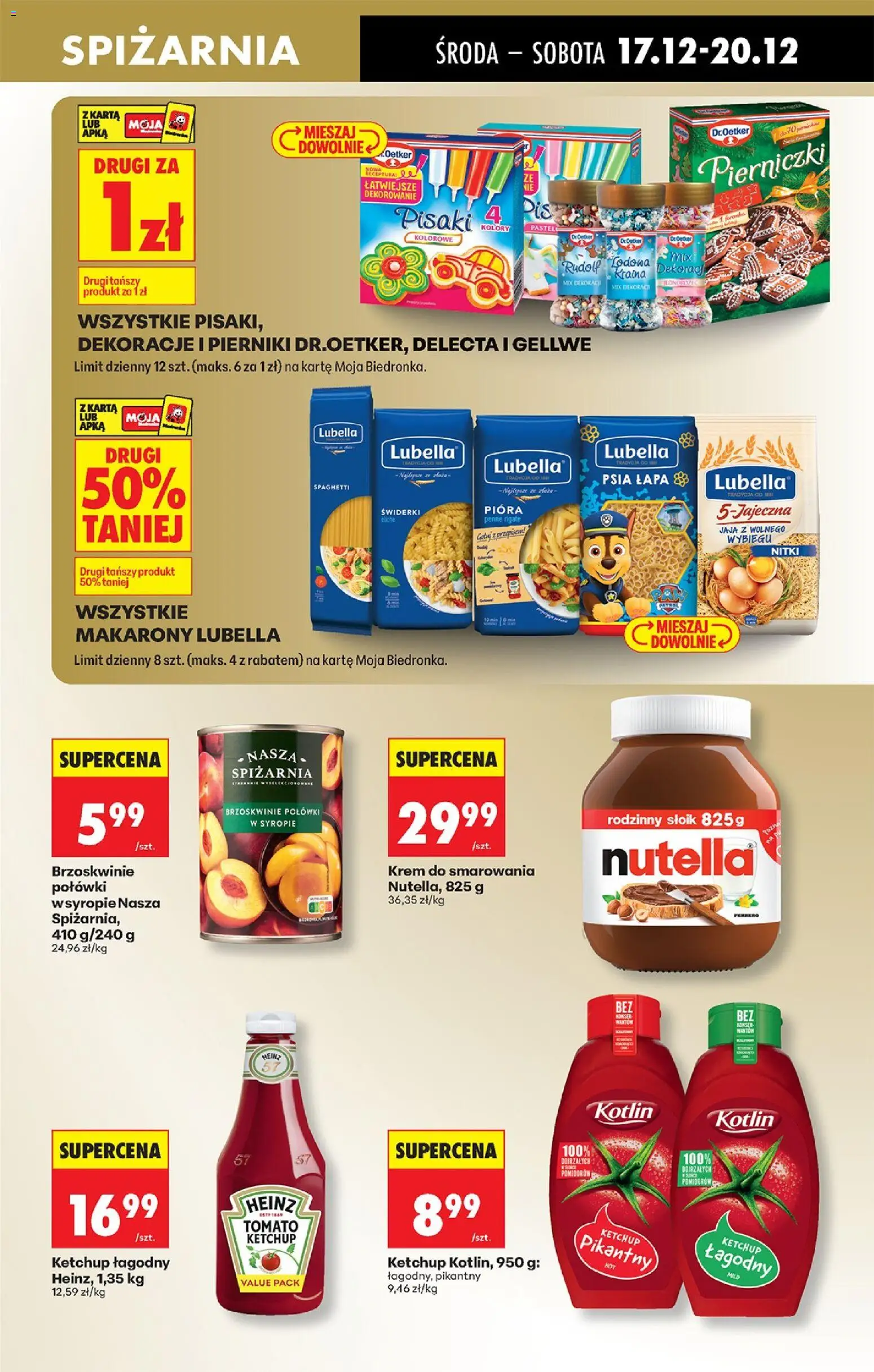 Biedronka gazetka - Oferta w tym tygodniu od 17.12.2025 | Strona: 53 | Produkty: Penne, Makarony, Brzoskwinie, Krem