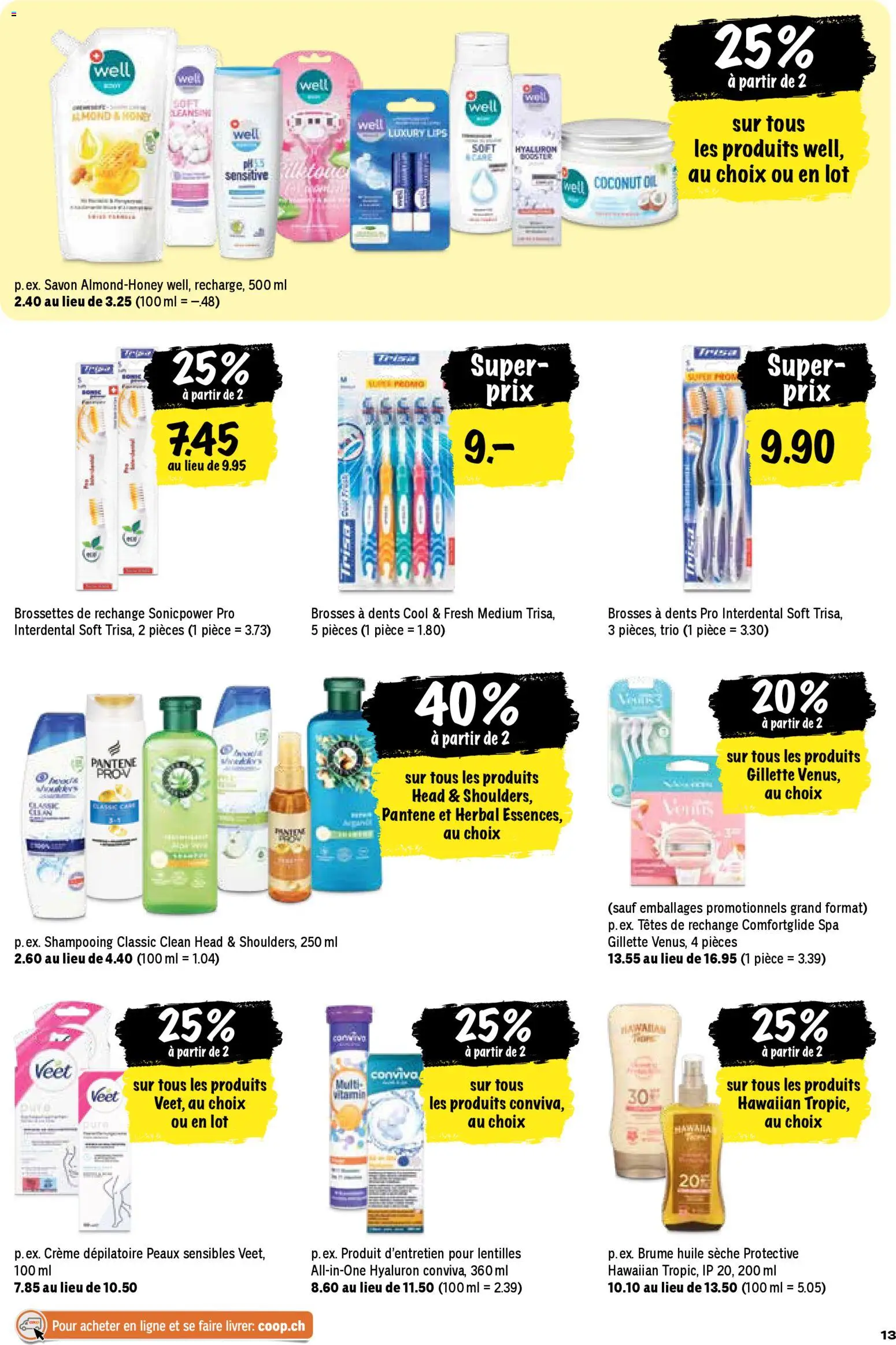 Coop aktionen FR – gültig ab 23.04.2026 | Seite: 13 | Produkte: Shampoo, Creme