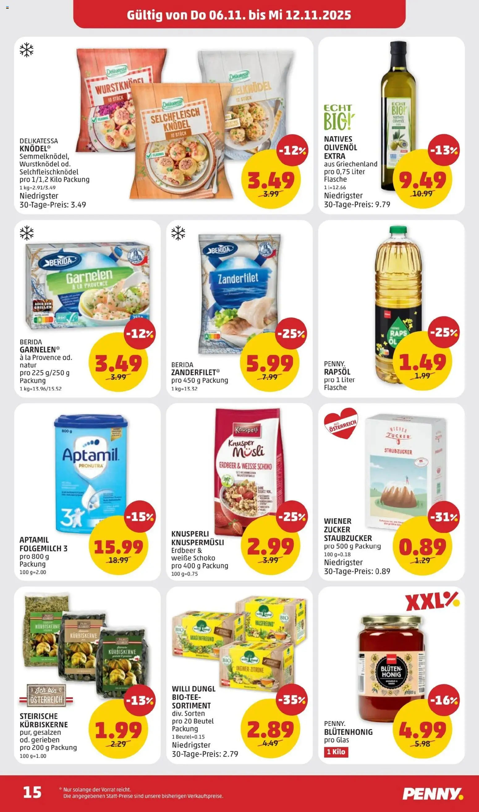 Penny Markt Flugblatt gültig ab 06.11.2025 | Seite: 15 | Produkte: Zucker