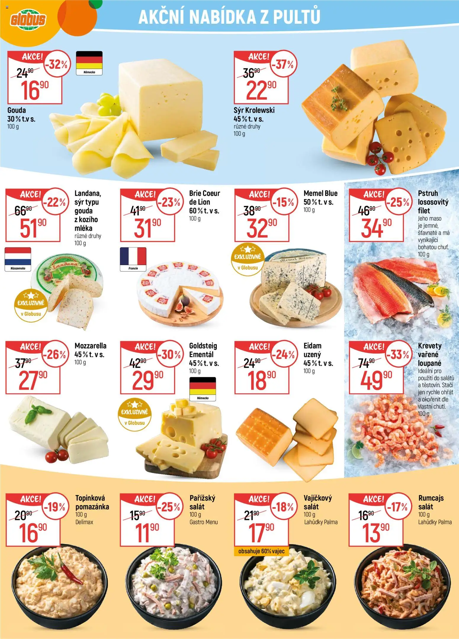 Globus leták - Havířov od 29.10.2025 | Strana: 11 | Produkty: Gouda, Pomazánka, Filet, Mozzarella