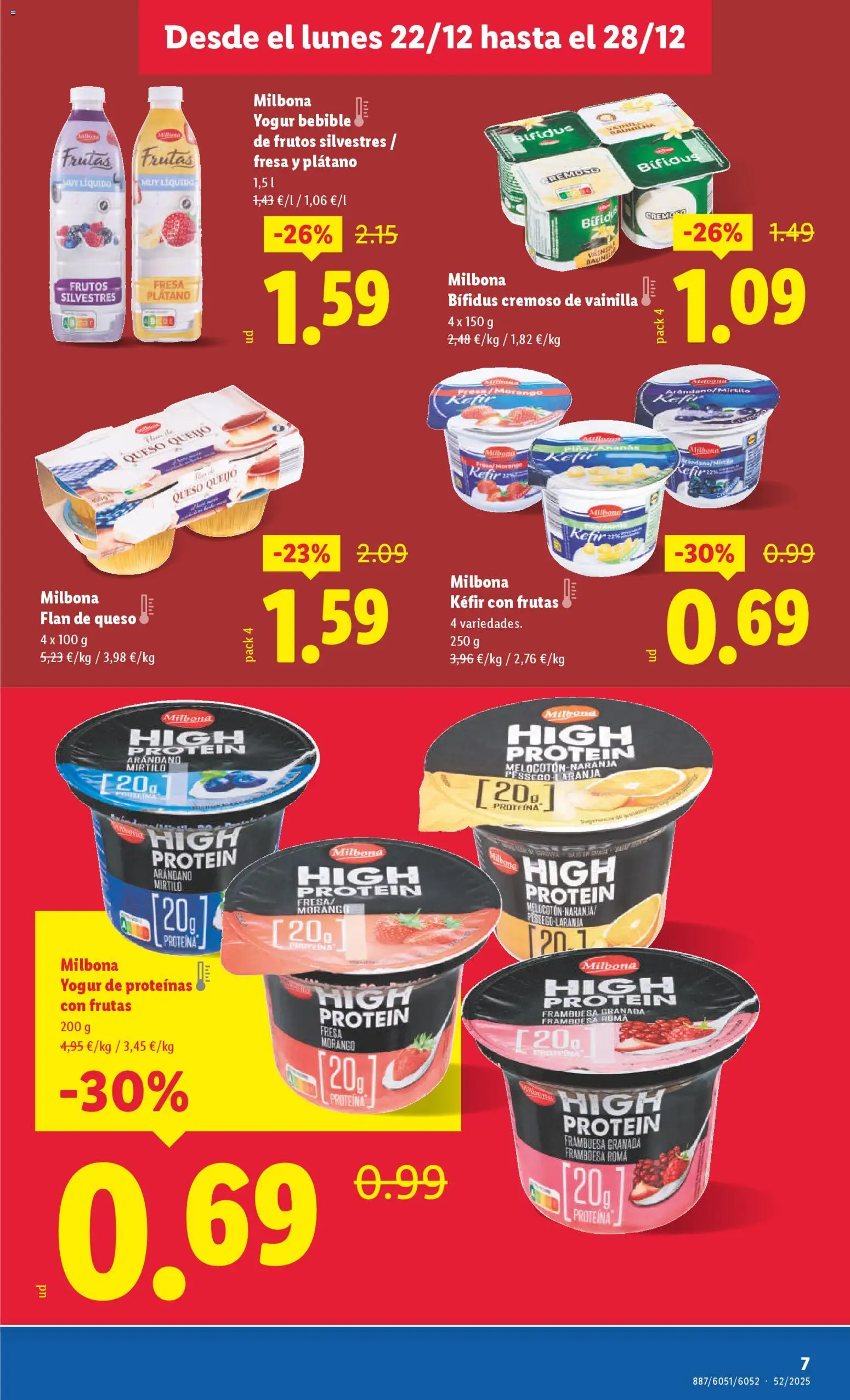 Lidl - Parque Comercial Taralpe │ válido desde el 22.12.2025 | Página: 7 | Productos: Queso, Yogur, Yogur bebible