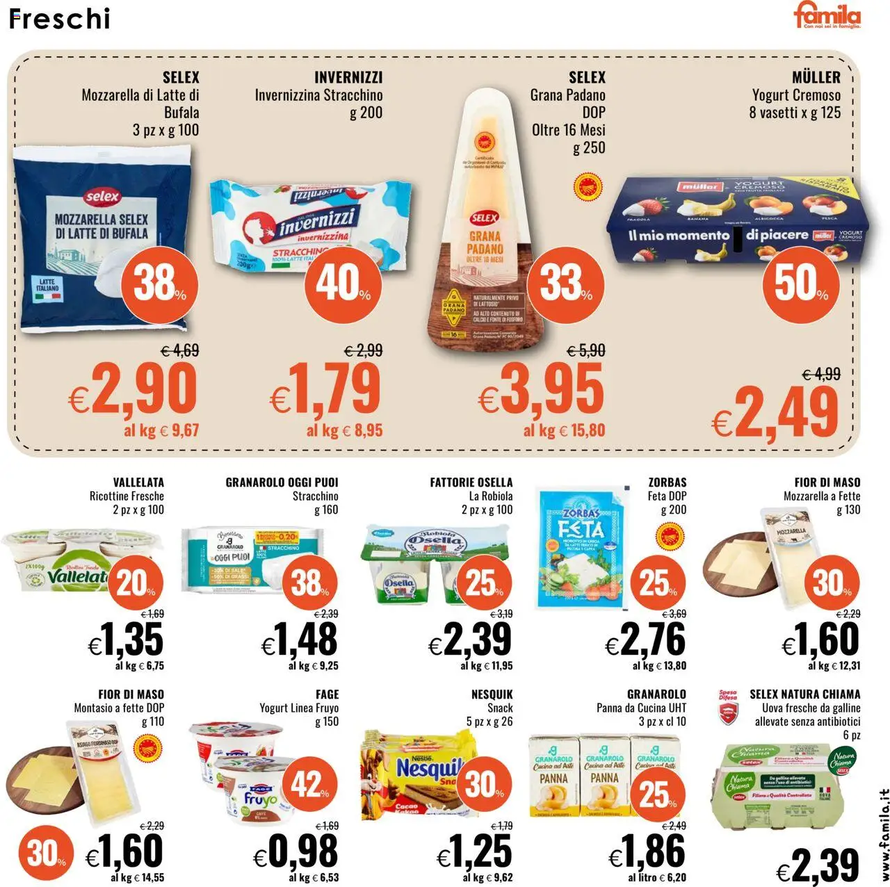 Volantino Famila del 18.09.2025 | Pagina: 9 | Prodotti: Panna, Pesca, PC, Robiola