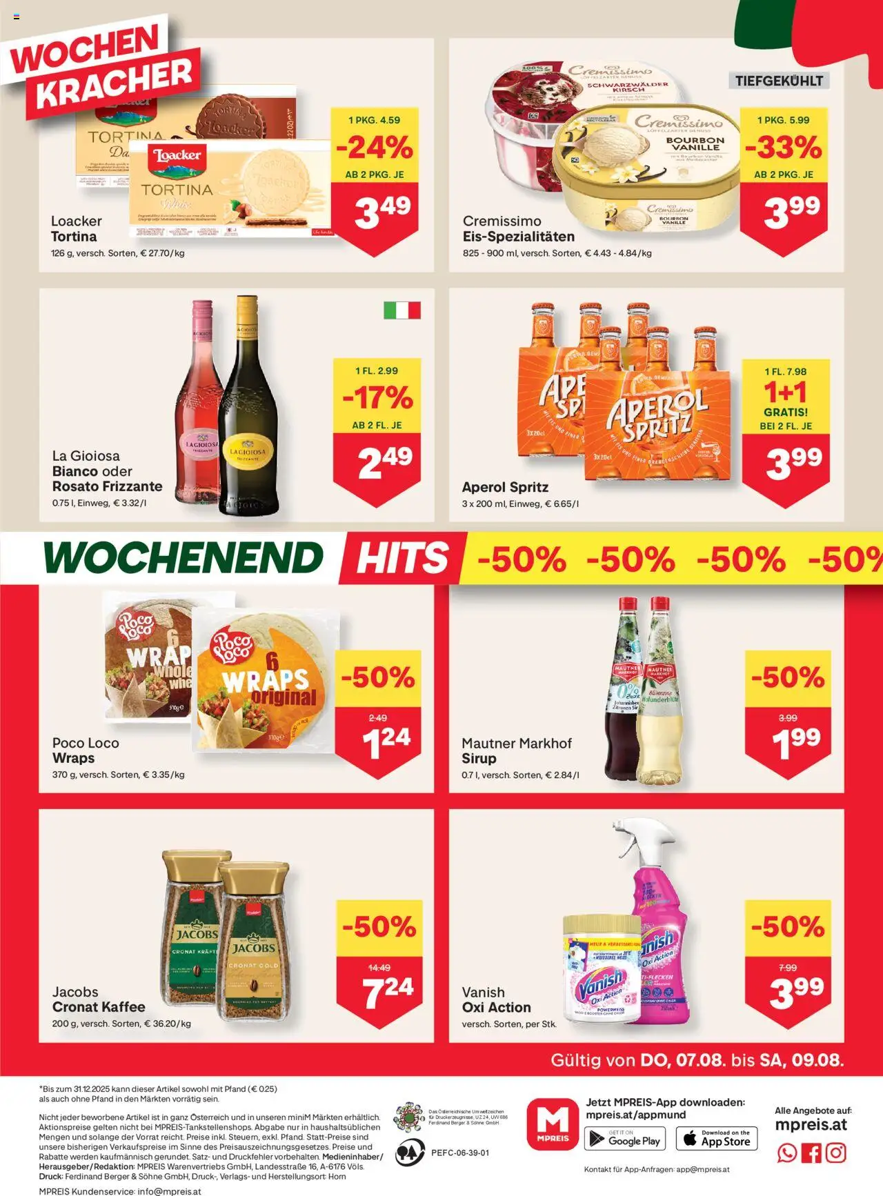 MPREIS Hohenems gültig ab 07.08.2025 | Seite: 12 | Produkte: Eis, Kaffee, Bourbon