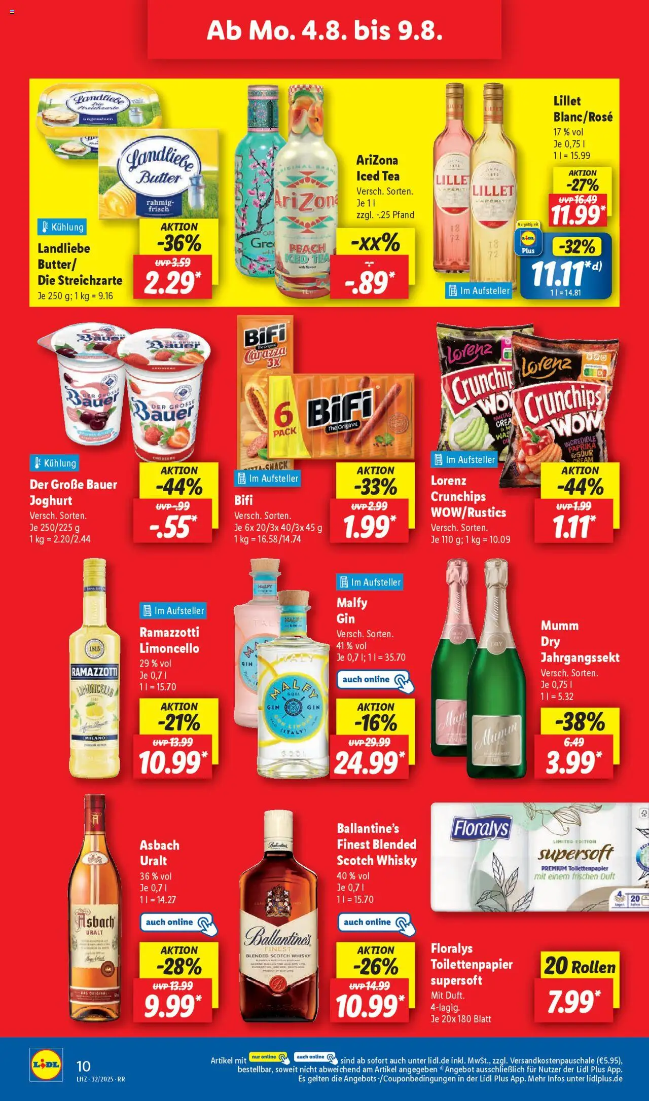Lidl Prospekt Solingen - gültig ab dem 04.08.2025 | Seite: 16 | Produkte: Whisky, Butter, Joghurt, Paprika