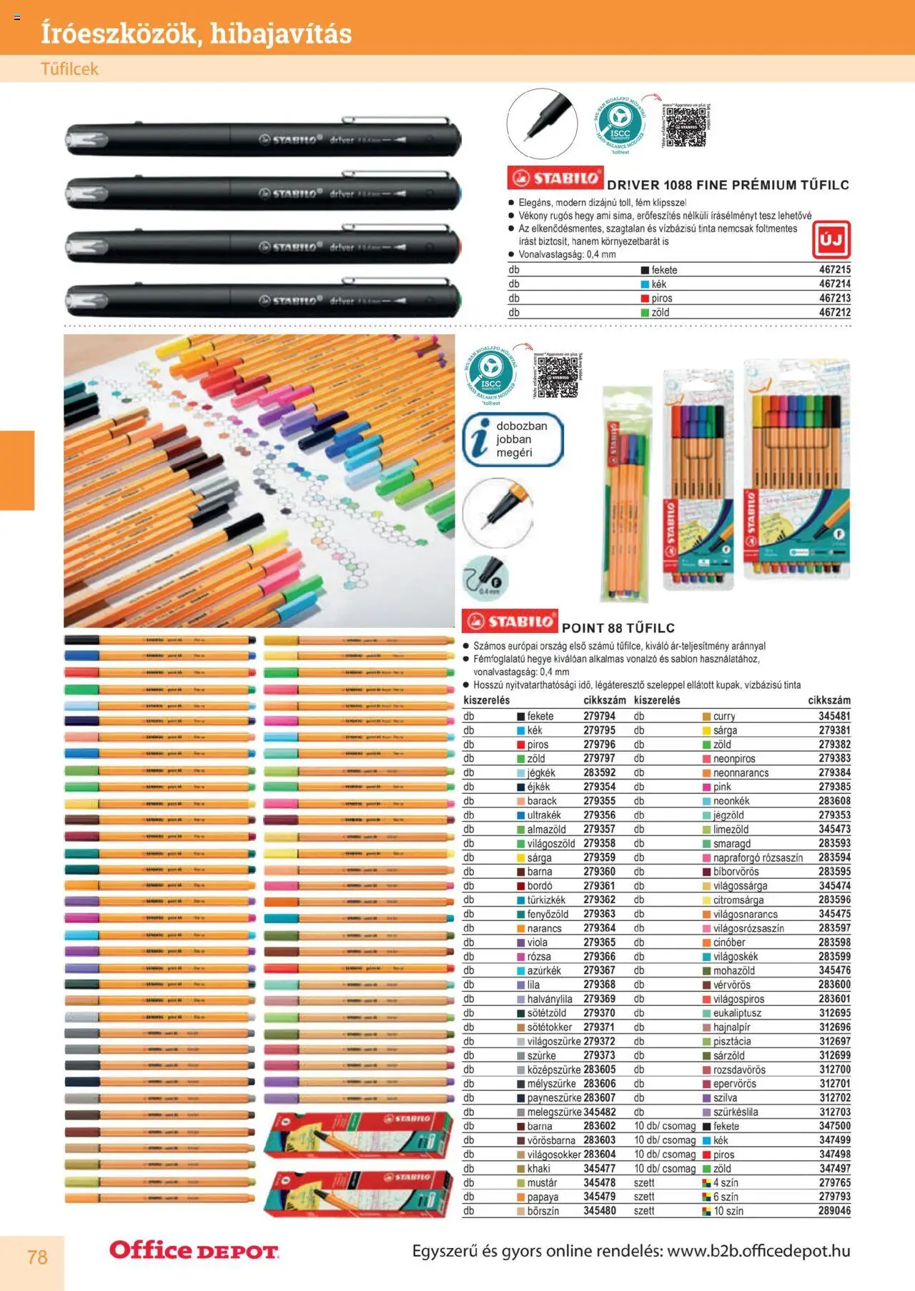 Office Depot akciós ujság - amely érvényes a következő dátumtól: 10.04.2025 | Oldal: 78 | Termékek: Pisztácia, Szilva, Narancs, Mustár