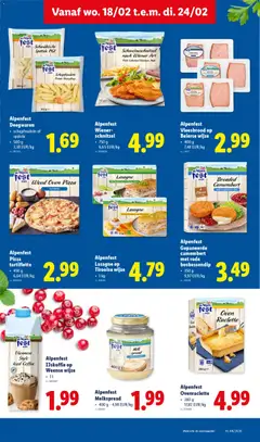 Alpenfest Pizza tartiflette, 450 g - Voorbeeld van een folder van Lidl, geldig van 18.02.2026 | Pagina: 13 | Producten: Pizza, Schnitzel, Lasagne, Dip
