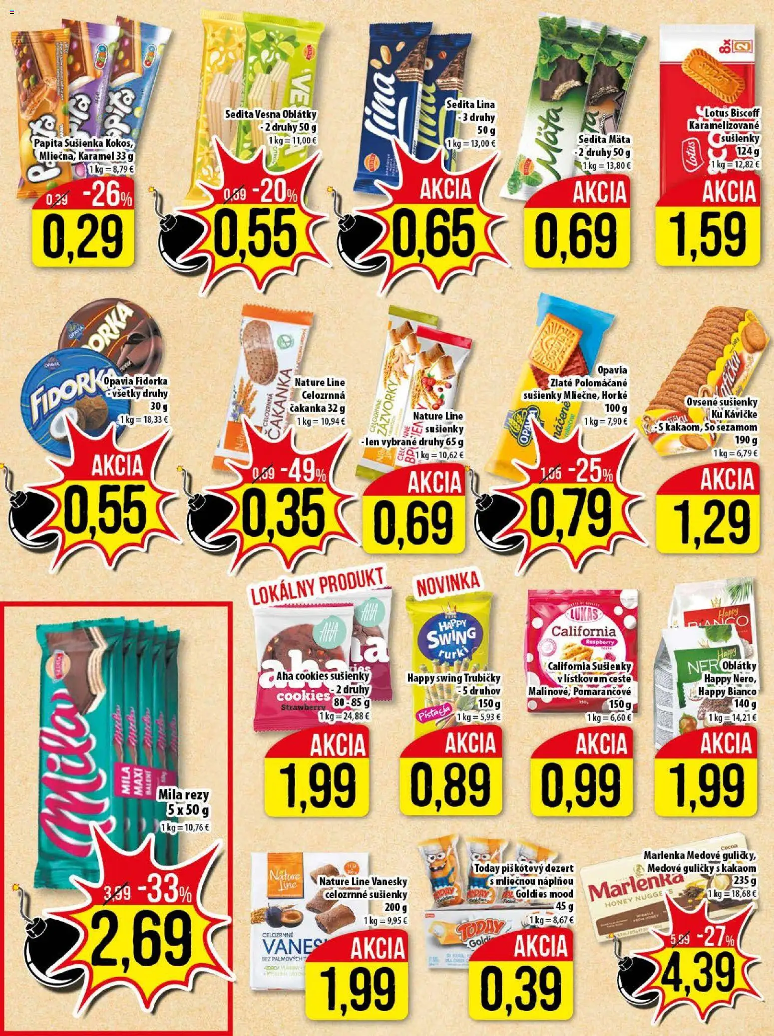 Nové Klas akcie – leták je platný od 01.12.2025 | Strana: 13 | Produkty: Marlenka, Mila