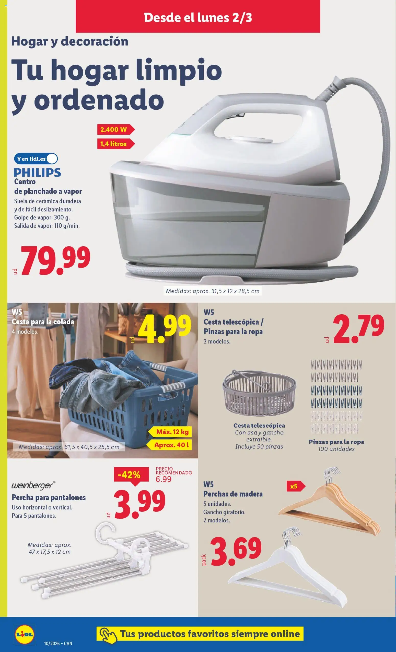 Lidl folleto de bazar │ válido desde el 02.03.2026 | Página: 8 | Productos: Pantalones, Percha, Ropa, Cesta