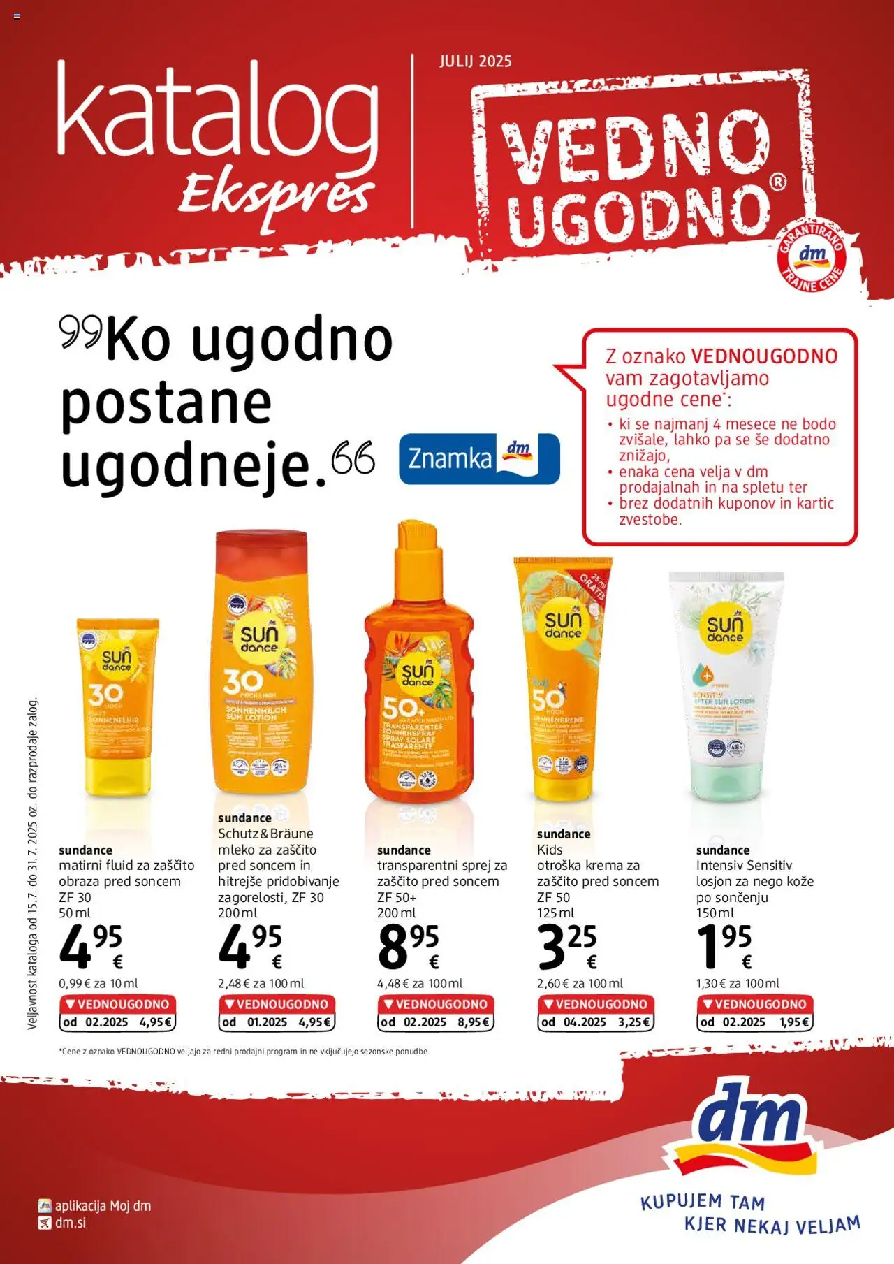 DM Drogerie Markt katalog ekspres │ velja od 16.07.2025 | Stran: 1 | Izdelki: Krema, Mleko