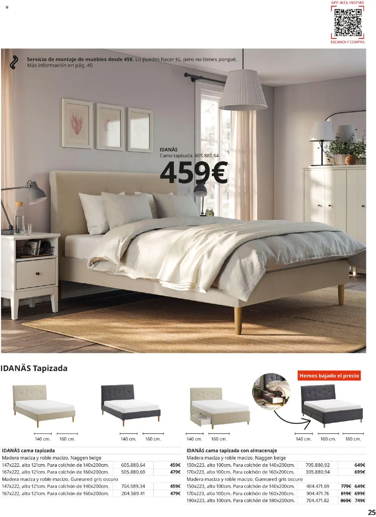 Catálogo IKEA Muebles para el dormitorio │ válido desde el 04.02.2025 | Página: 25 | Productos: Colchon, Muebles, Cama, Almacenaje
