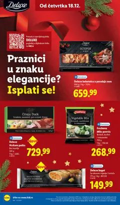 Deluxe baget, Sa ukusom vrganja i tartufa 175 g - pregled Lidl kataloga - važi od 18.12.2025 | Strana: 46 | Proizvode: Karfiol, Baget, Hobotnica, Paradajz