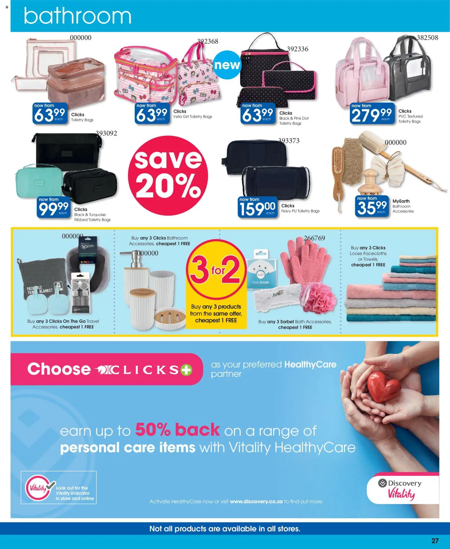 New Clicks catalogue – valid from 11.11.2025 | Page: 25 | Products: Blanket, Bath, Brush