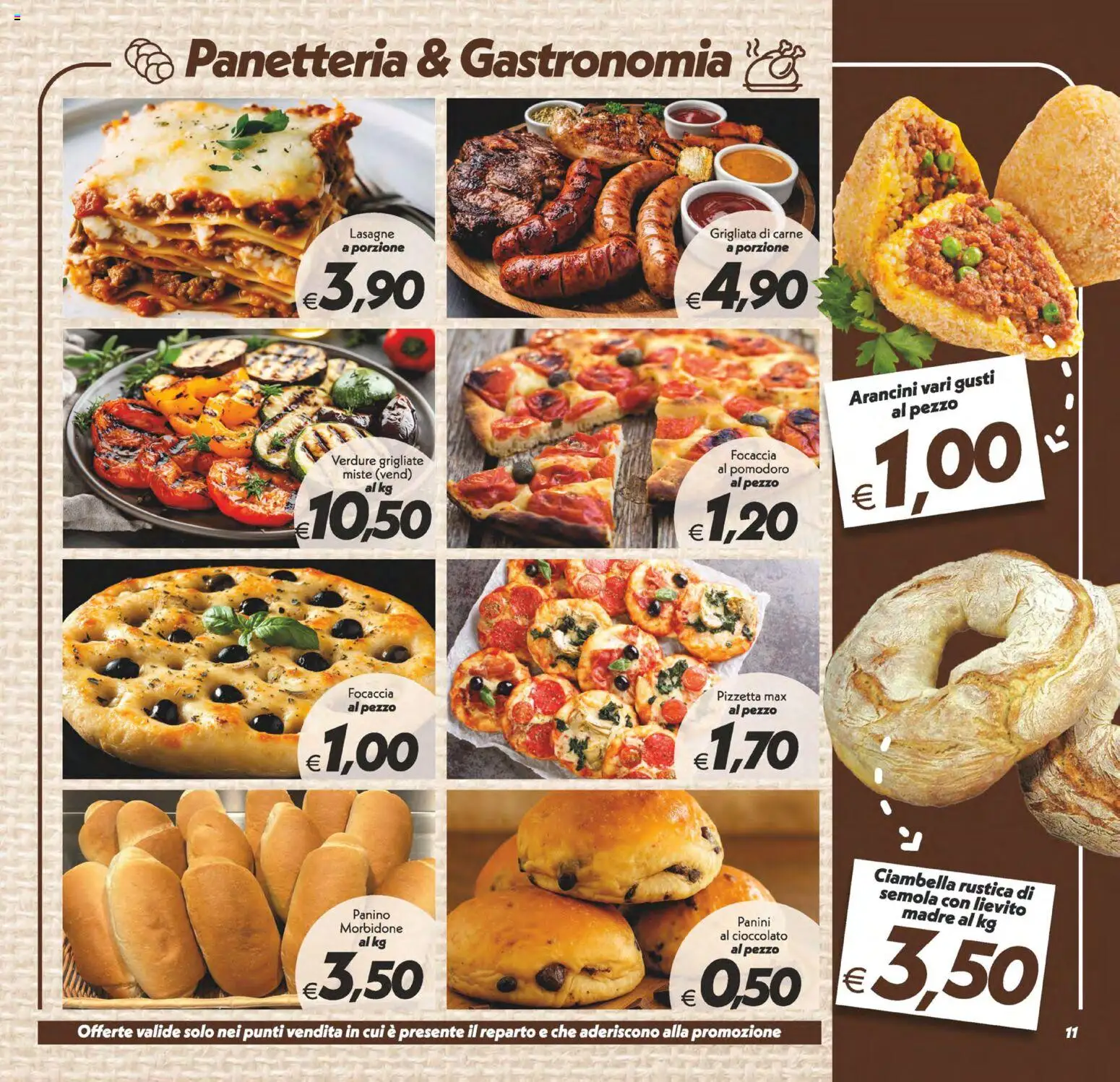 Volantino SuperConveniente del 27.12.2025 | Pagina: 11 | Prodotti: Cioccolato, Focaccia, Verdure, Pomodoro