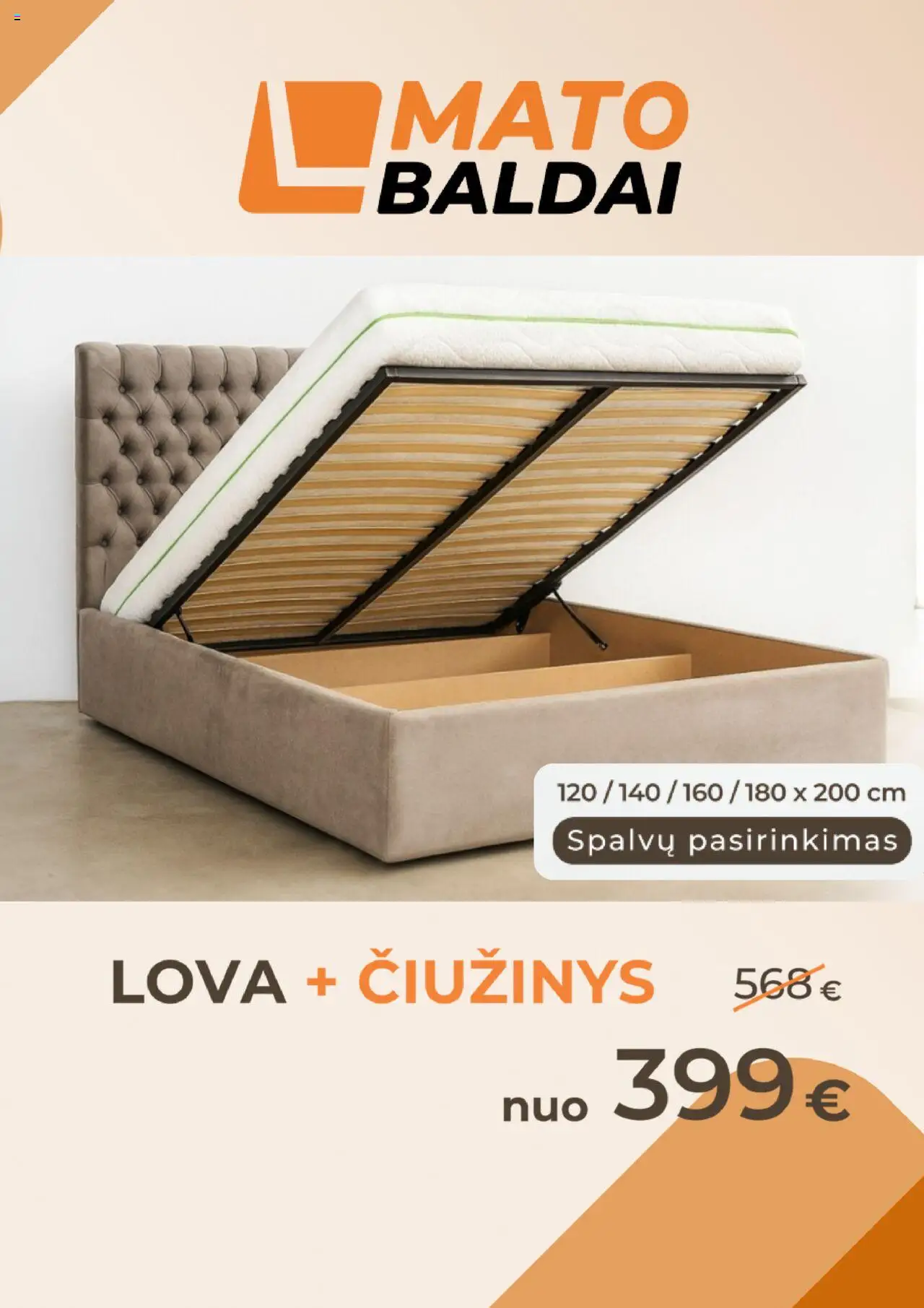 Mato Baldai Plius leidinys│galioja nuo 05.08.2025 | Puslapis: 1 | Prekių: Lova, Čiužinys