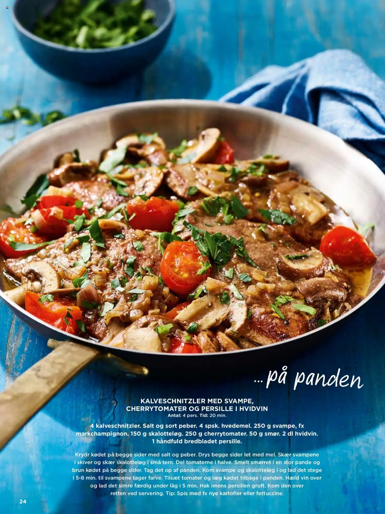 Meny Tilbudsavis gyldig fra 01.08.2025 | Side: 24 | Produkter: Svampe, Kartofler, Skalotteløg, Cherrytomater
