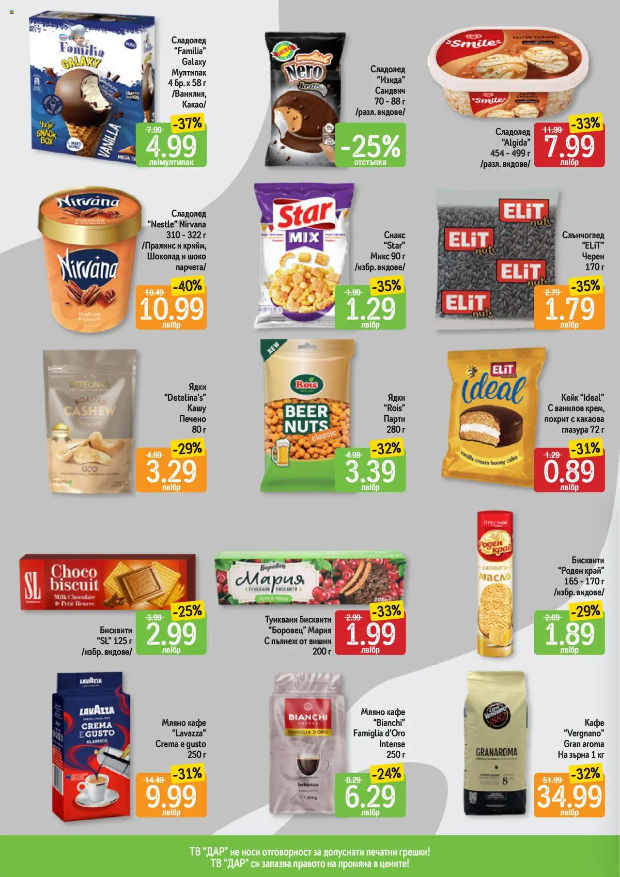  | Страница: 4 | Продукти: Ядки, Сладолед, Вишни, Кафе