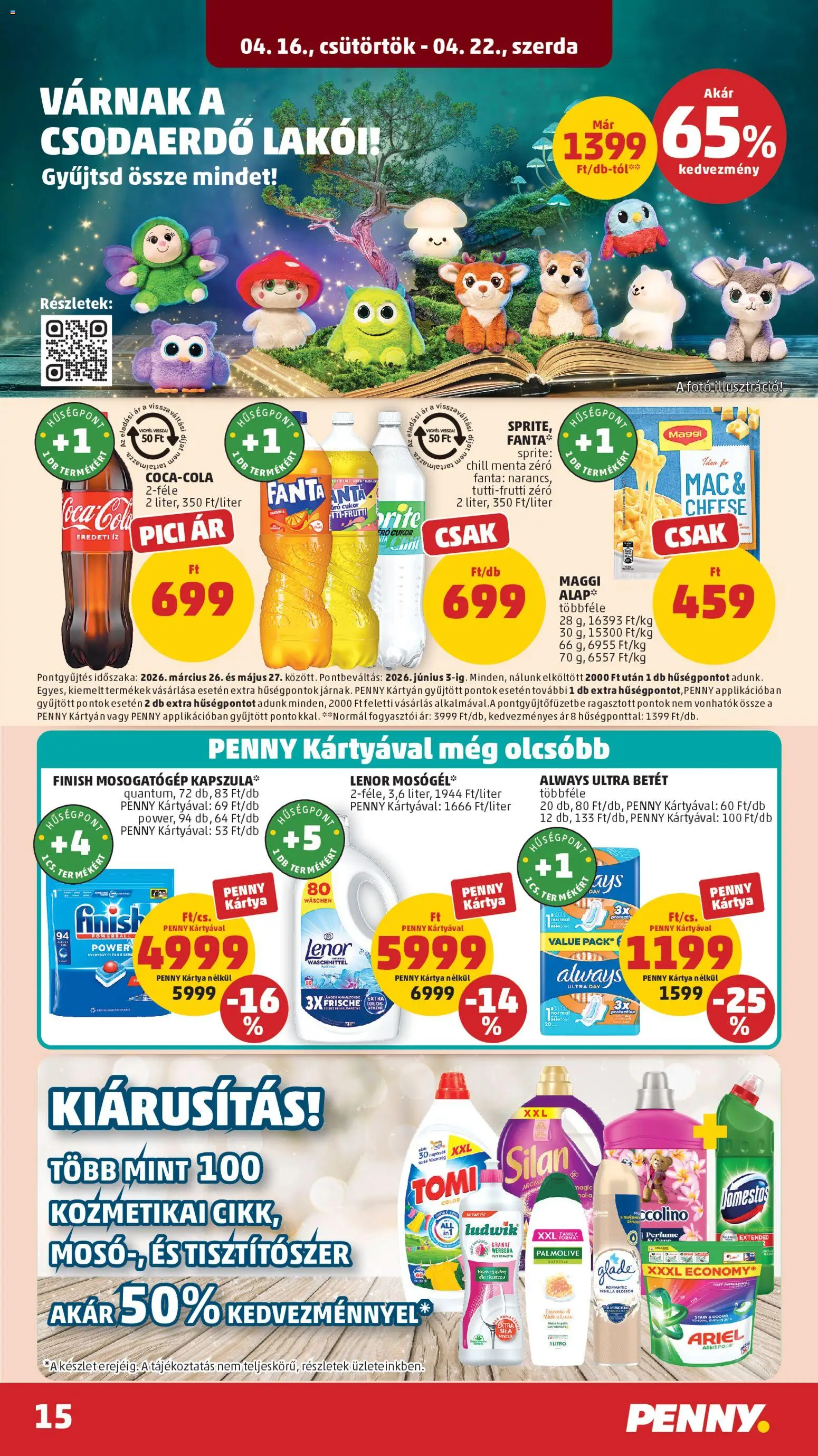 PENNY akciós ujság - amely érvényes a következő dátumtól: 16.04.2026 | Oldal: 19 | Termékek: Ariel, Maggi, Mosogatógép kapszula, Cukor