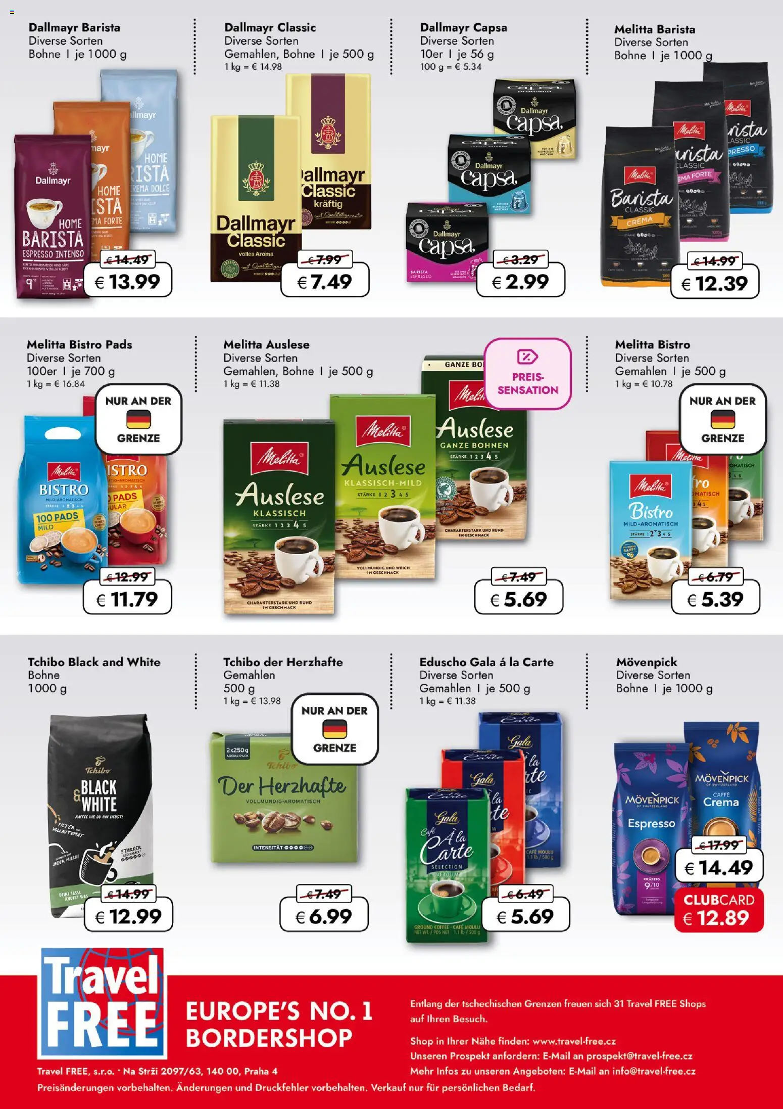 Travel Free - Black Friday – gültig ab 14.11.2025 | Seite: 11 | Produkte: Milch, Kaffee, Dallmayr capsa, Eduscho
