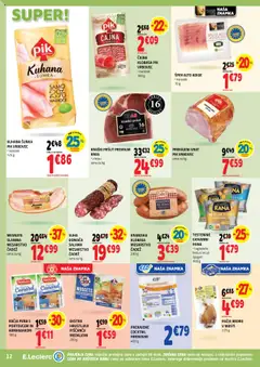 Novi E.leclerc katalog ponudbe – veljaven od 17.09.2025 | Stran: 12 | Izdelki: Slanina, Salama, Sunka, Testenine