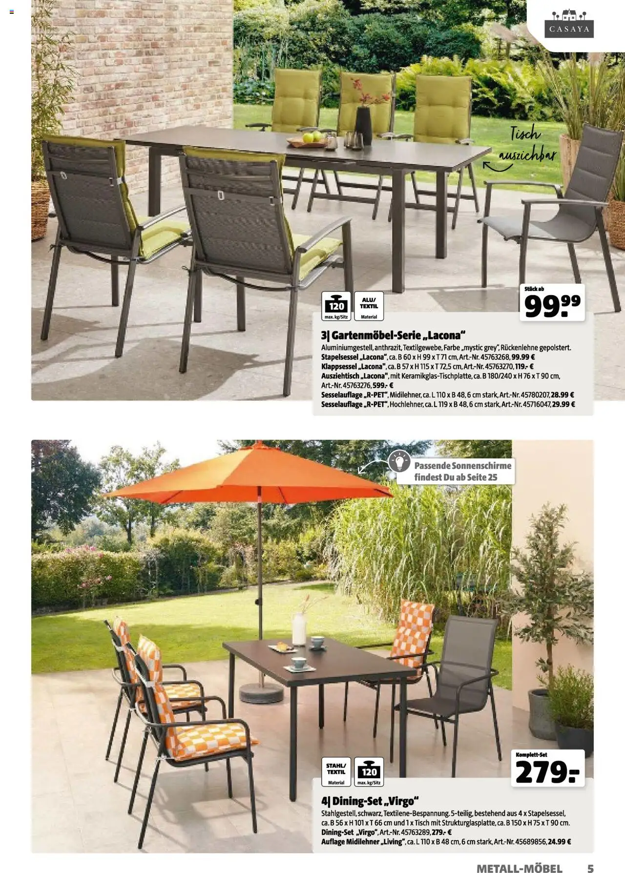 Hagebau Gartenkatalog 2025 gültig ab 05.03.2025 | Seite: 5 | Produkte: Tisch