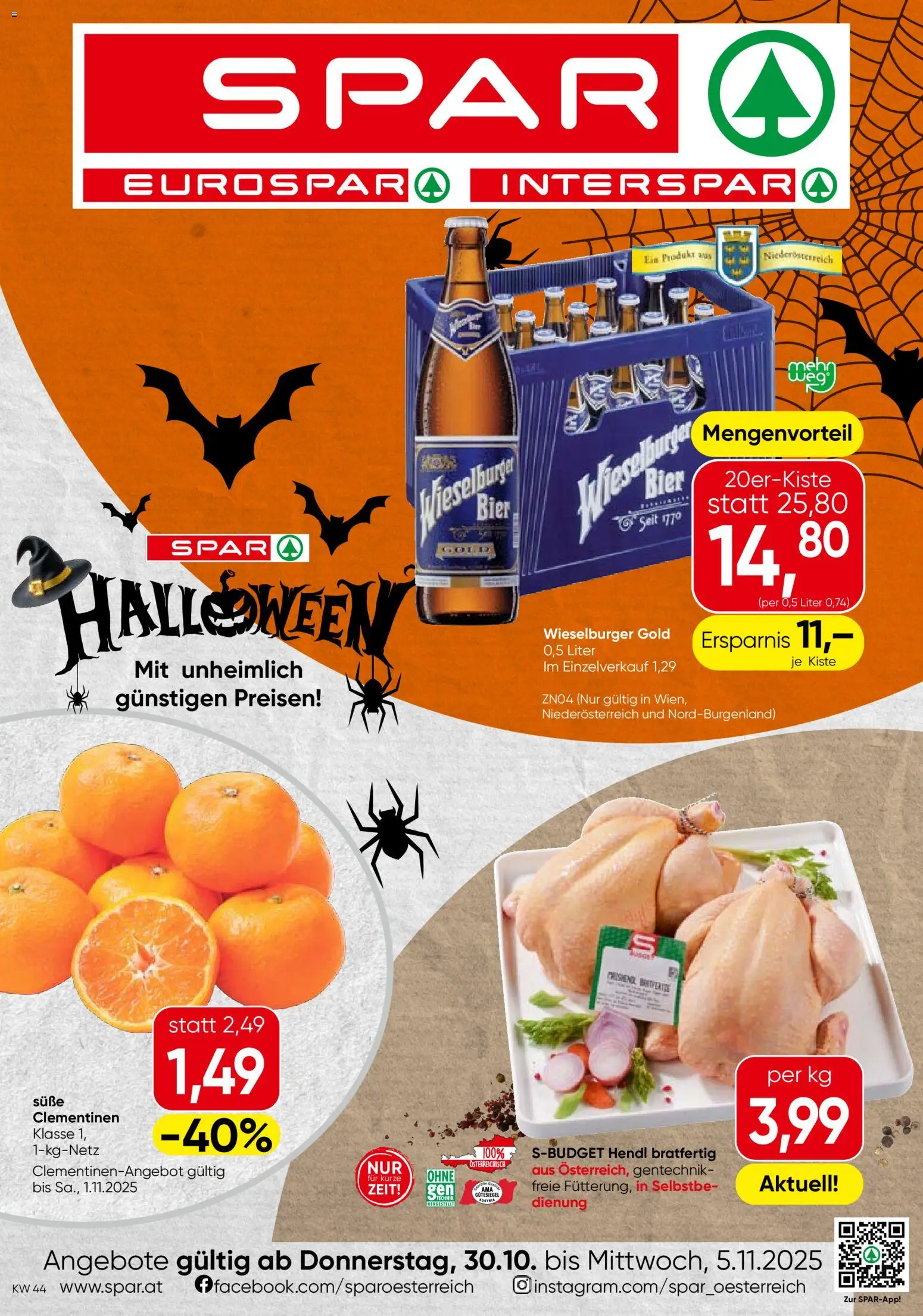 Spar Flugblatt - Burgenland gültig ab 30.10.2025 | Seite: 1 | Produkte: Bier