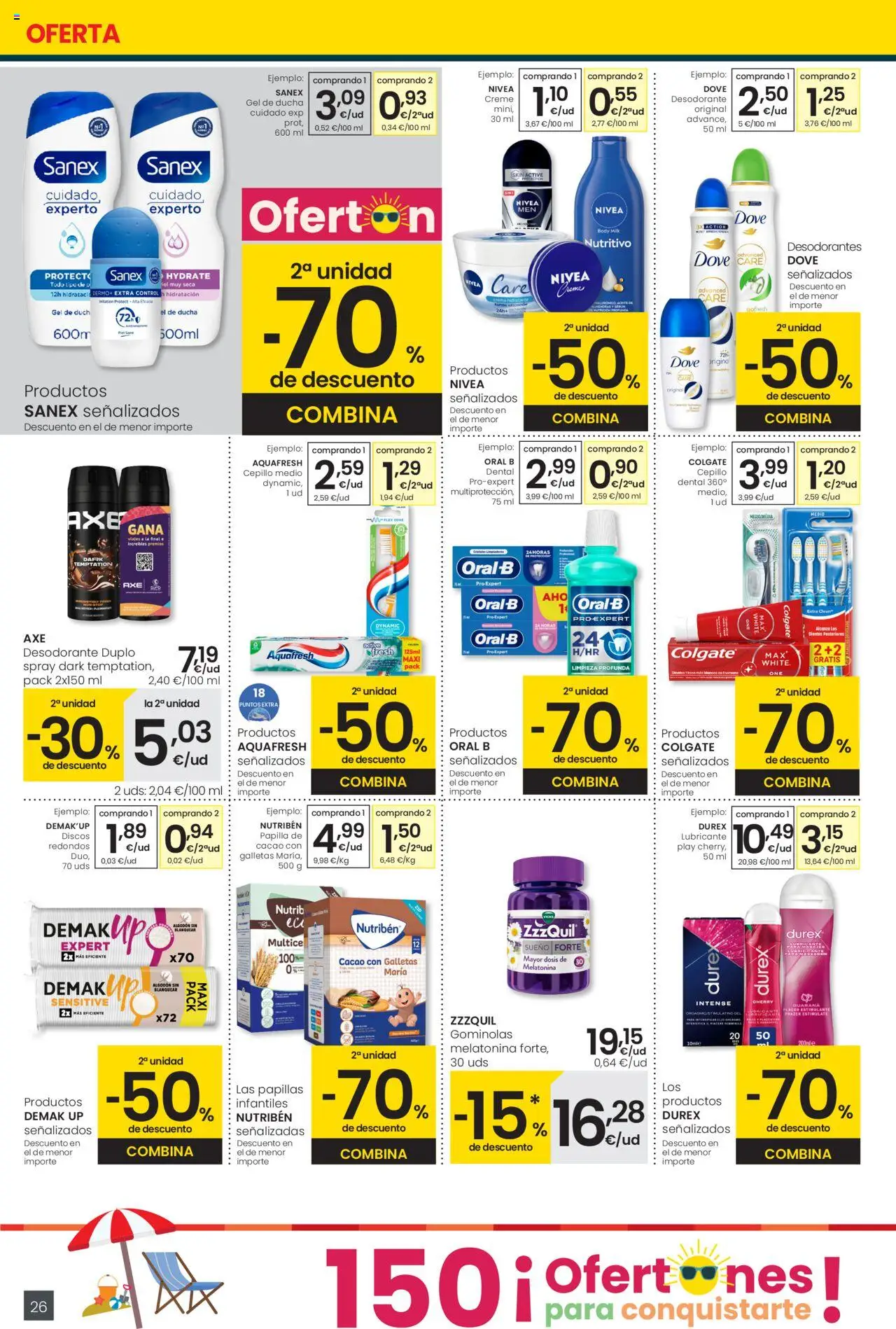Eroski - Center │ válido desde el 31.07.2025 | Página: 26 | Productos: Gel de ducha, Noodles αυγού, Aceite, Body