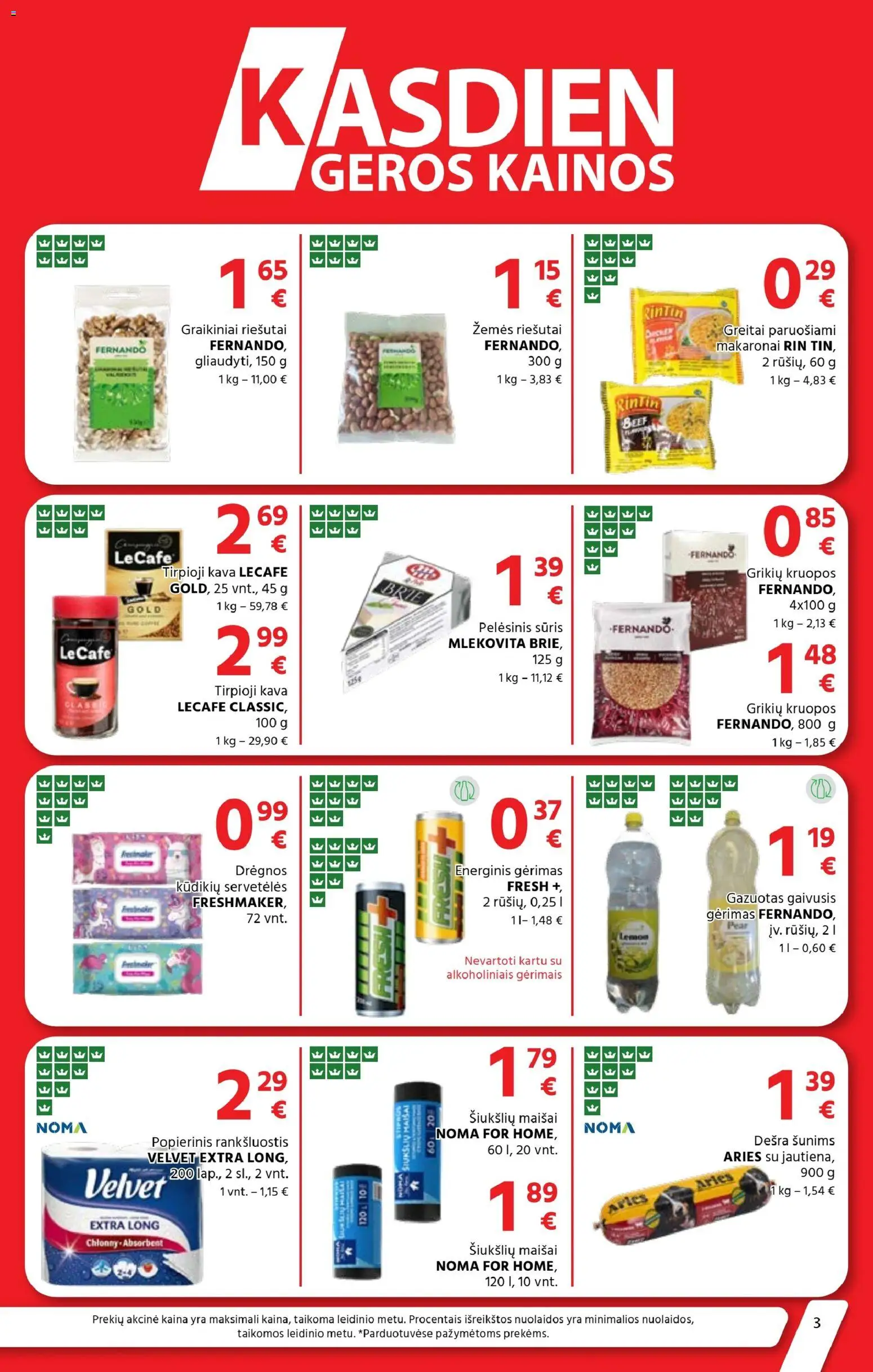 AIBE akcijos nuo 22.01.2026 | Puslapis: 3 | Prekių: Pelėsinis sūris, Tirpioji kava, Kava, Dešra