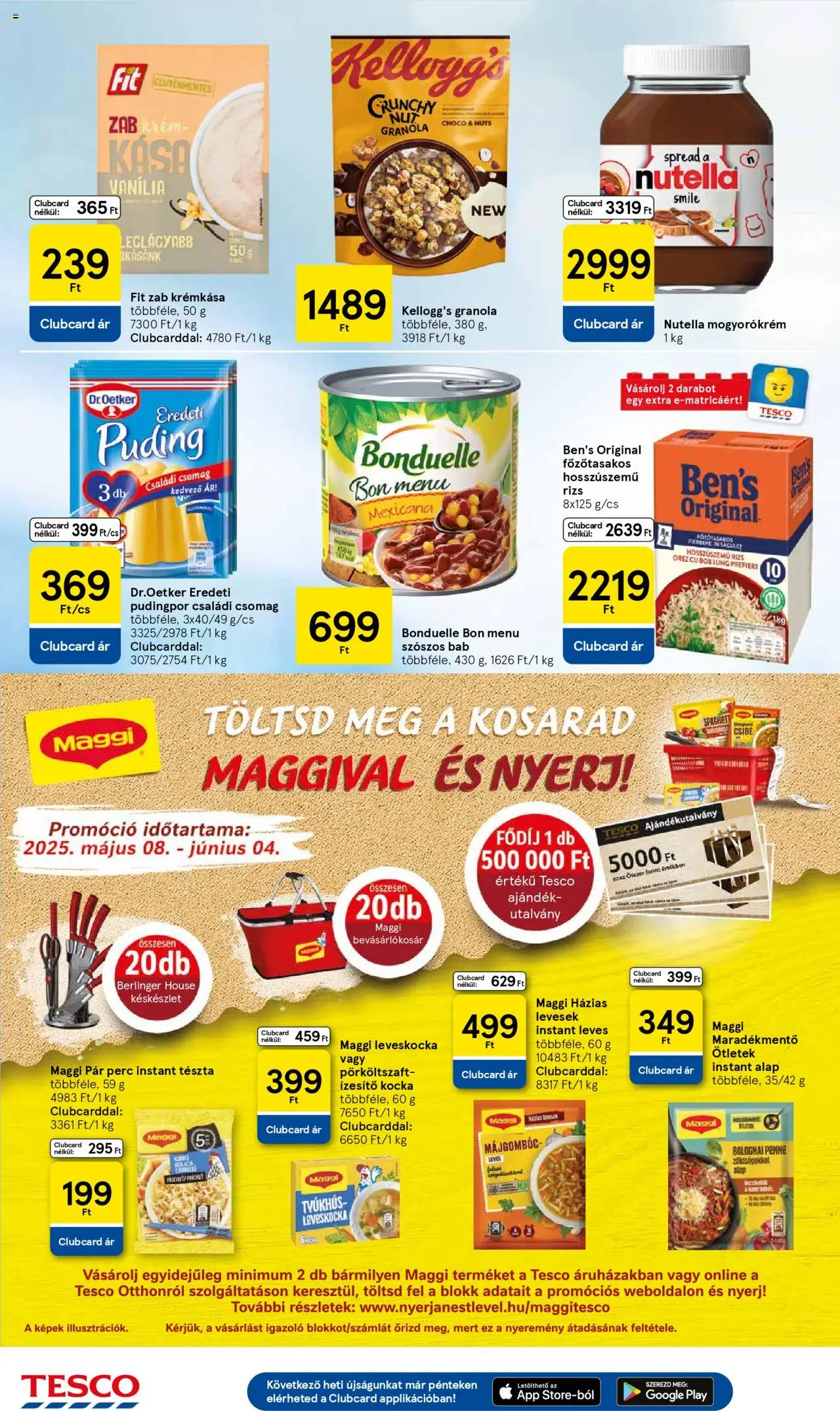Tesco akciós ujság - amely érvényes a következő dátumtól: 29.05.2025 | Oldal: 20 | Termékek: Puding, Pudingpor, Granola, Tészta
