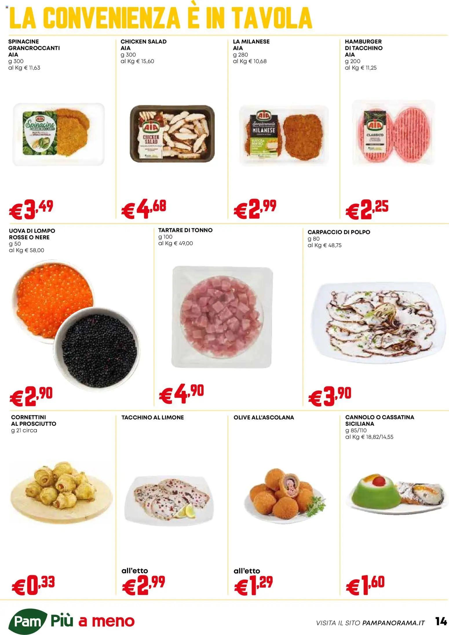 Volantino PAM del 18.12.2025 | Pagina: 14 | Prodotti: Uova, Polpo, Tonno, Hamburger